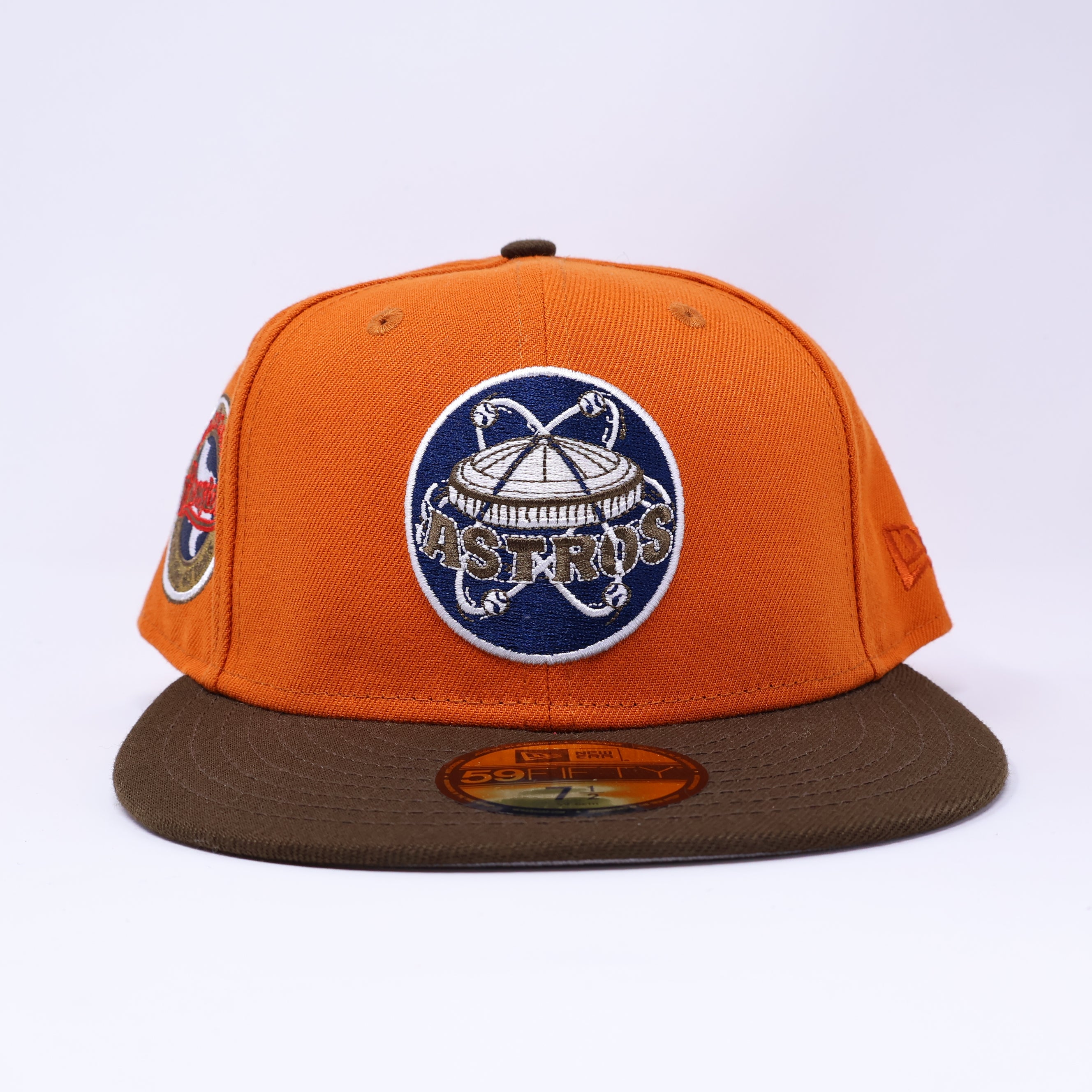 NWT 1/2 Orange Houston Astros Celebrating 45 Years 59fifty New Era Fitted Hat Cap