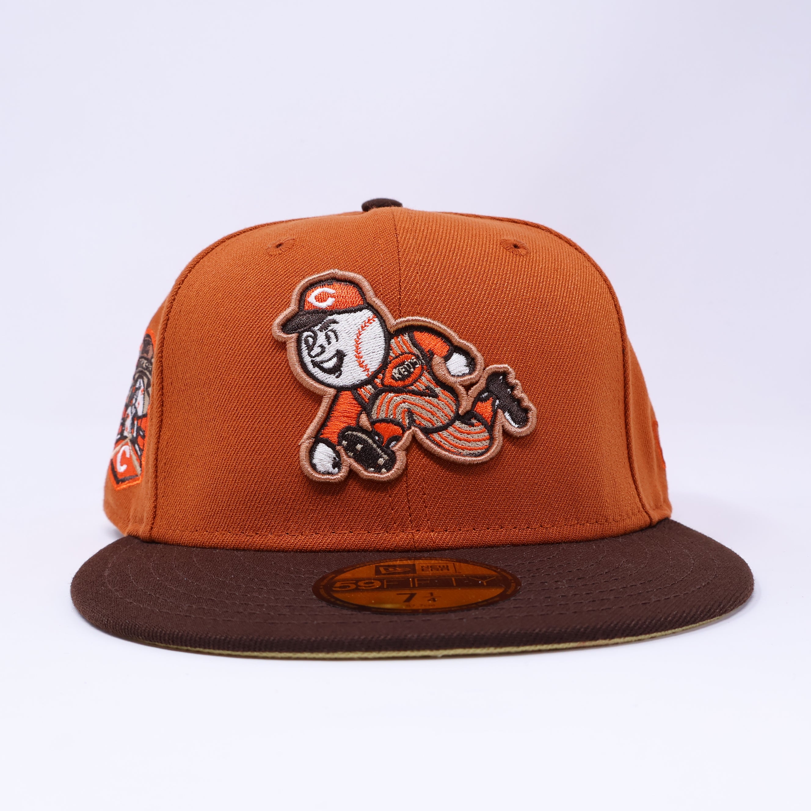 NEW 1/4 Rust Orange Cincinnati Reds 2003 Inaugural 59fifty New Era Fitted Hat Cap