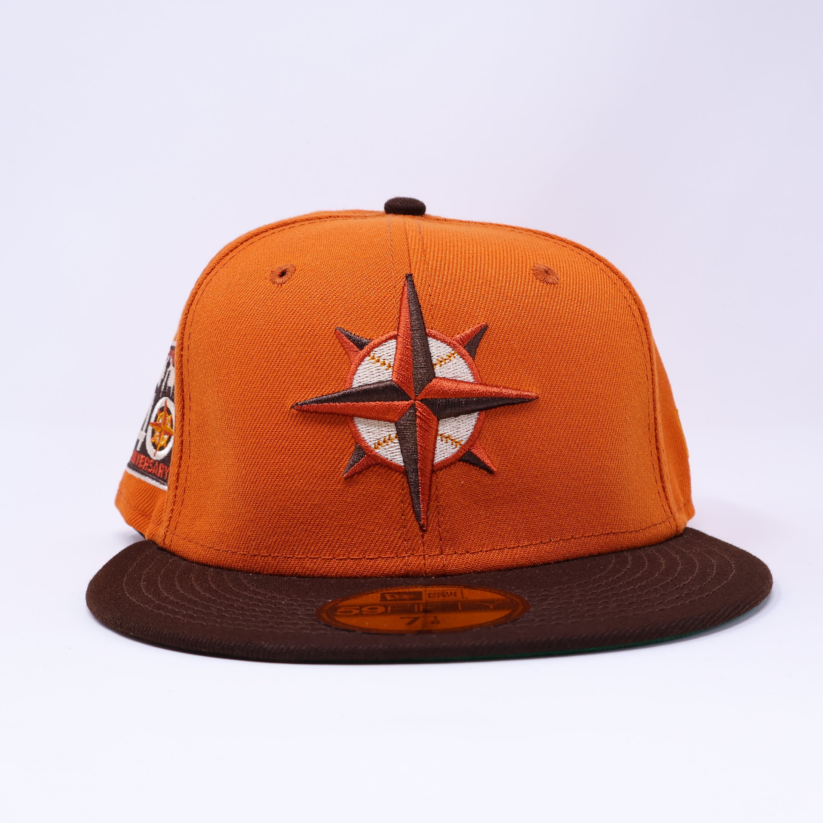 7 1/8 NEW Rust Orange Seattle Mariners 40th Anniversary 59fifty New Era Fitted Cap Hat
