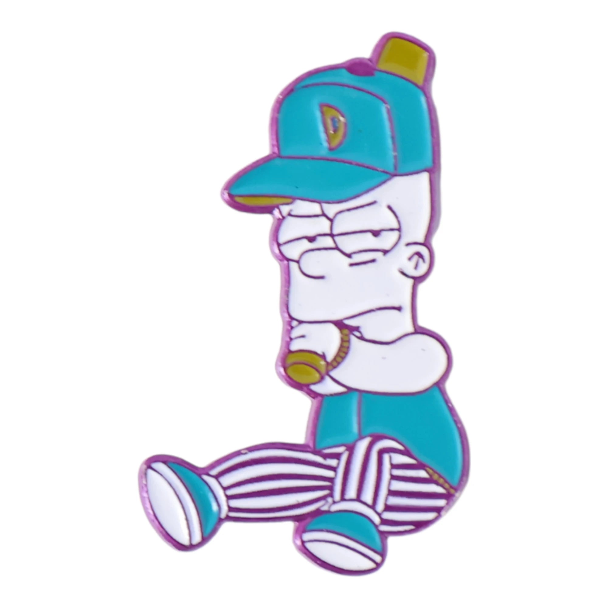 Bart Baseball Player Graphic Pin