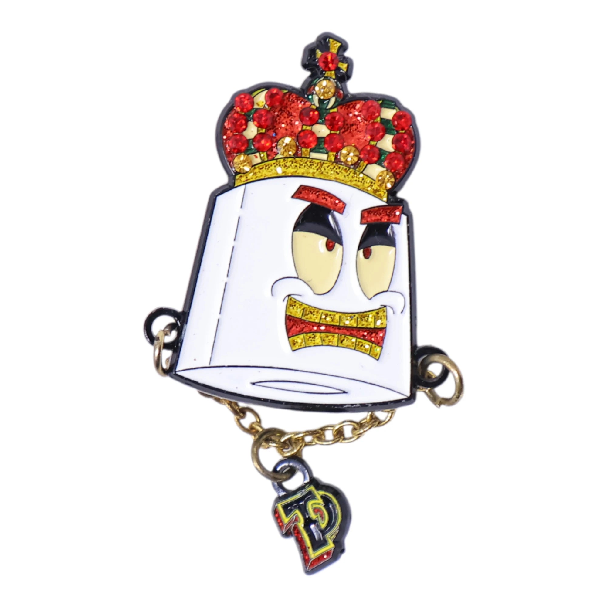Toilet Paper King Graphic Pin