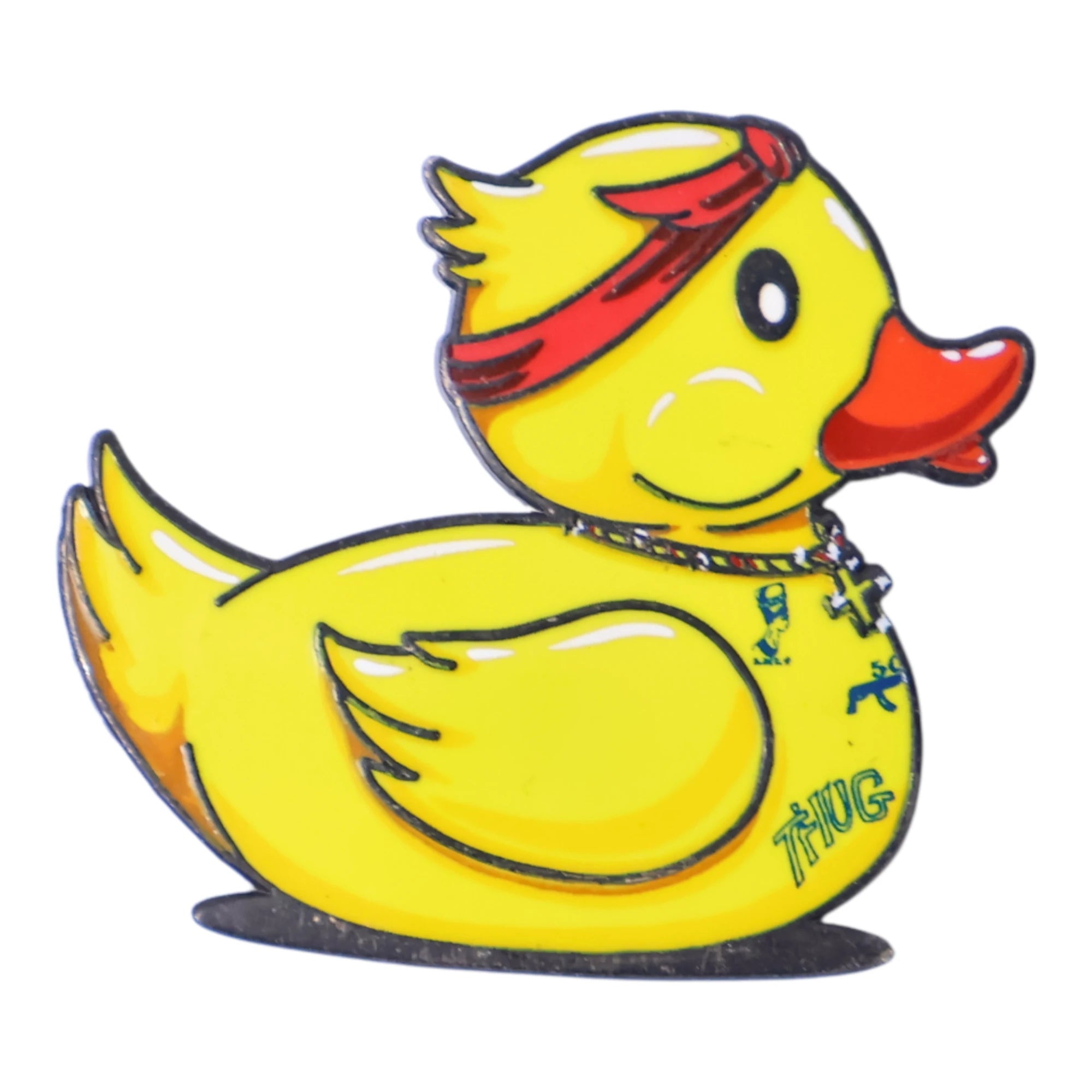 Gangster Duck Graphic Pin