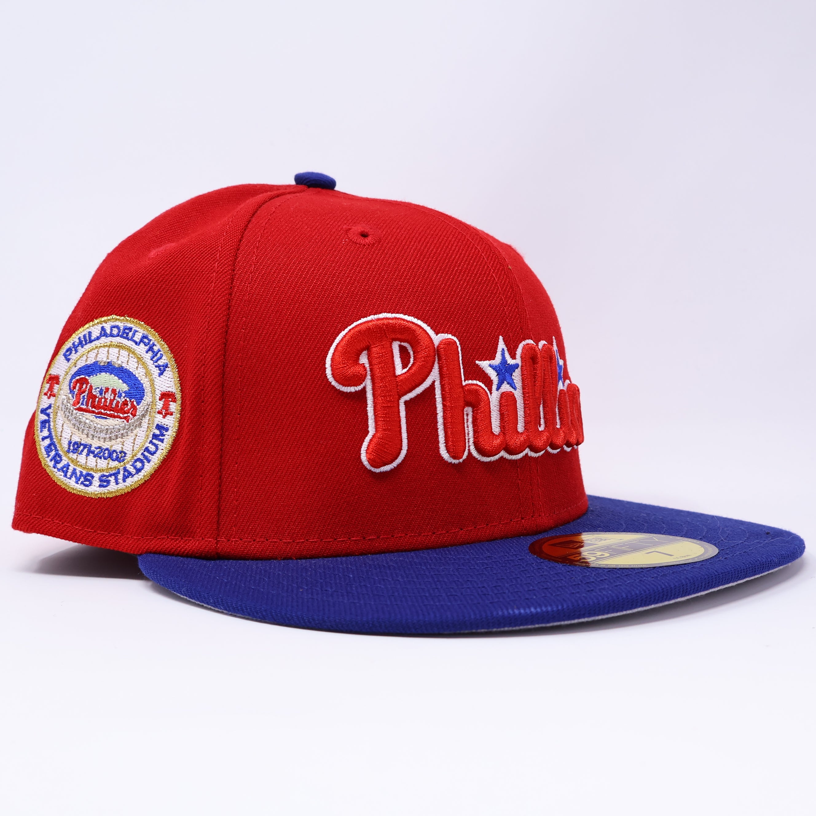 NEW 7 Red Philadelphia Phillies Veterans Stadium 59fifty New Era Fitted Hat Cap