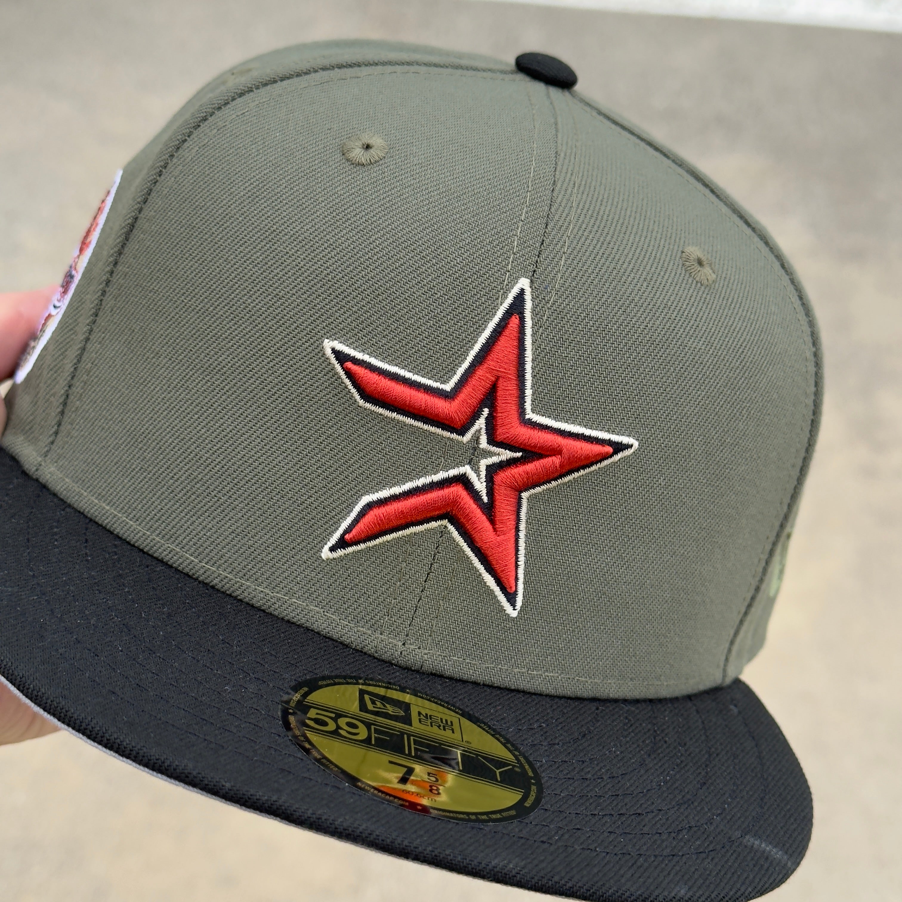 7 5/8 NEW Olive Houston Astros Celebrating 45 Years 59fifty New Era Fitted Cap Hat