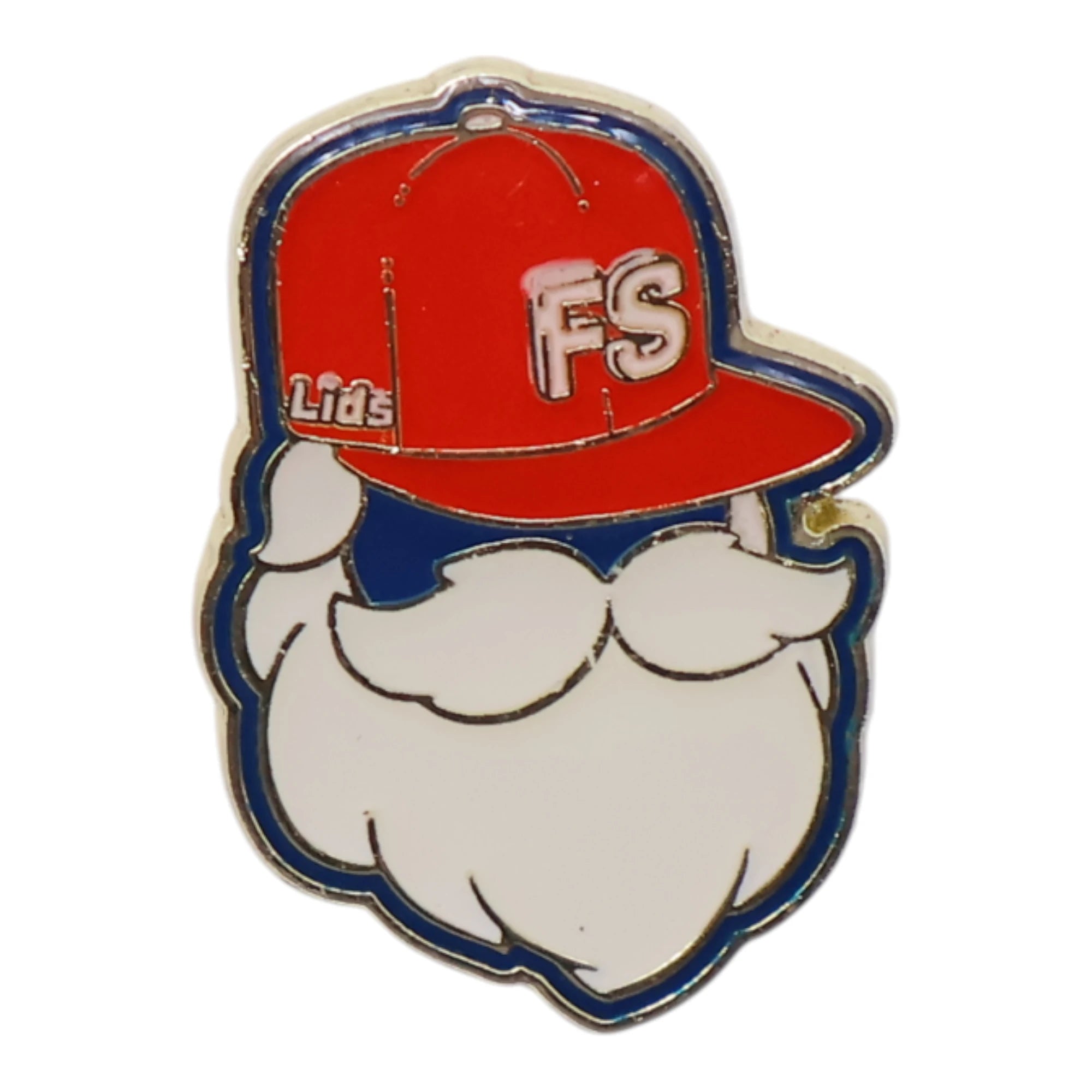 Santa Claus Fitted Hat Graphic Pin