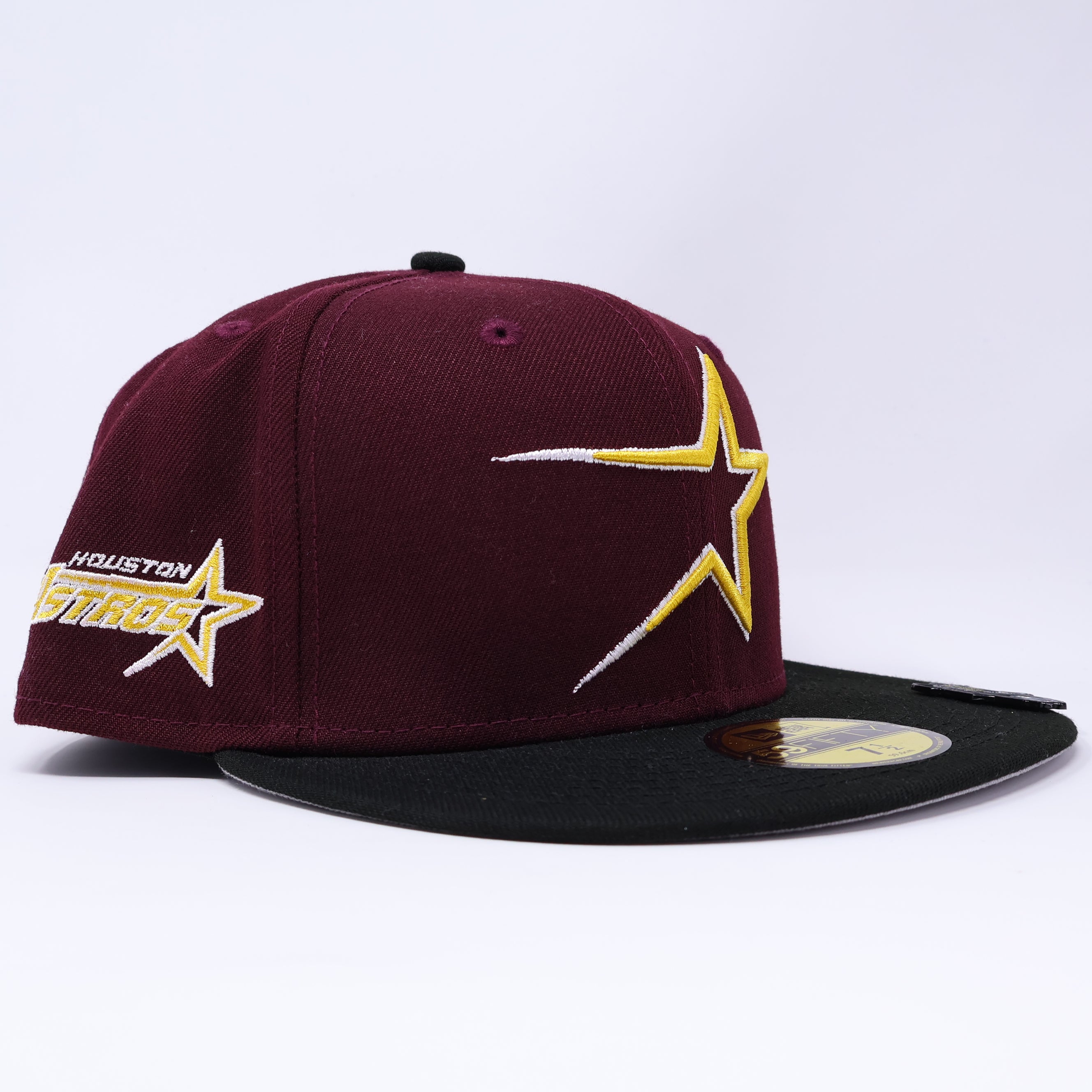 NWT 1/2 Maroon Houston Astros Star Logo Side Patch 59fifty