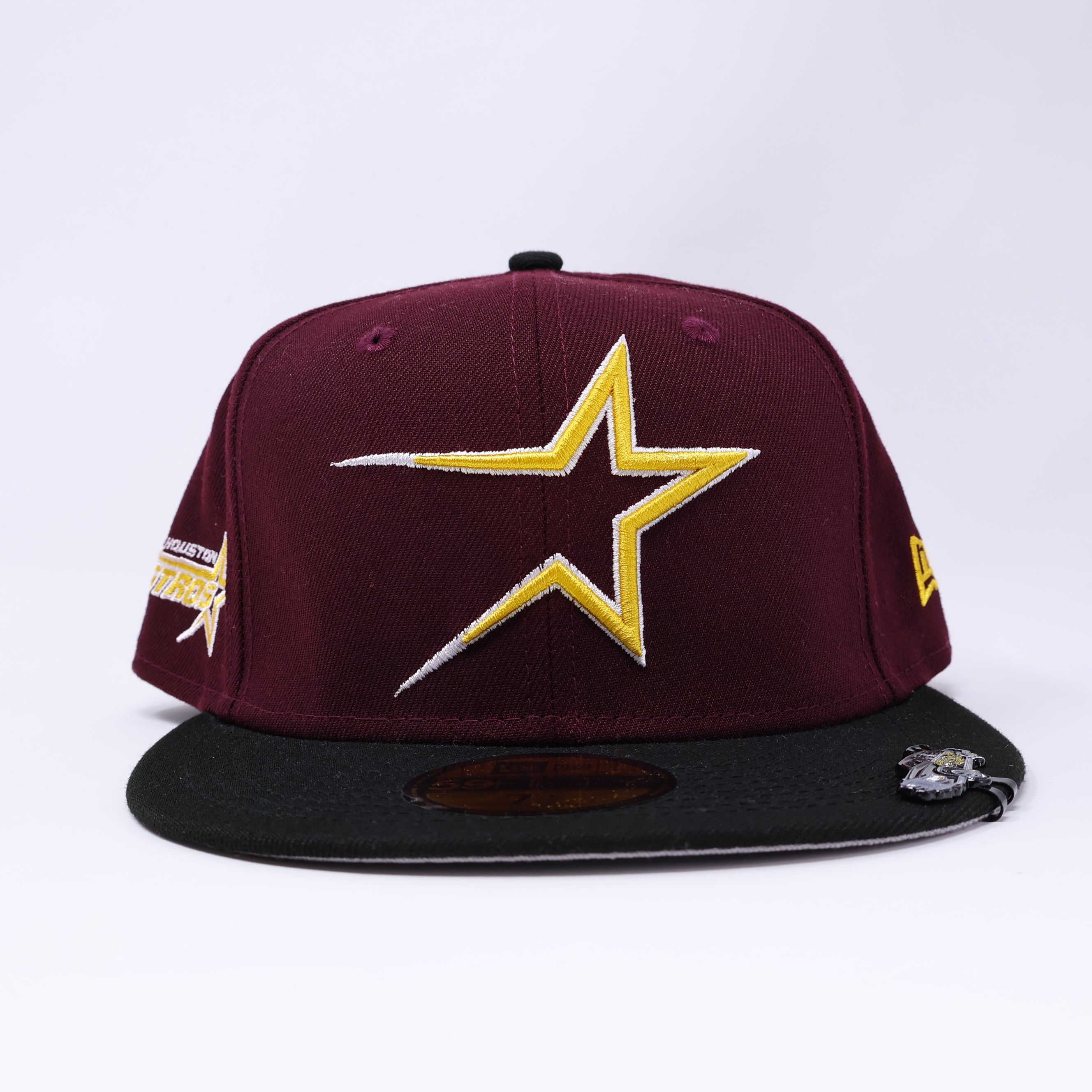 NWT 1/2 Maroon Houston Astros Star Logo Side Patch 59fifty New Era Fitted Hat Cap