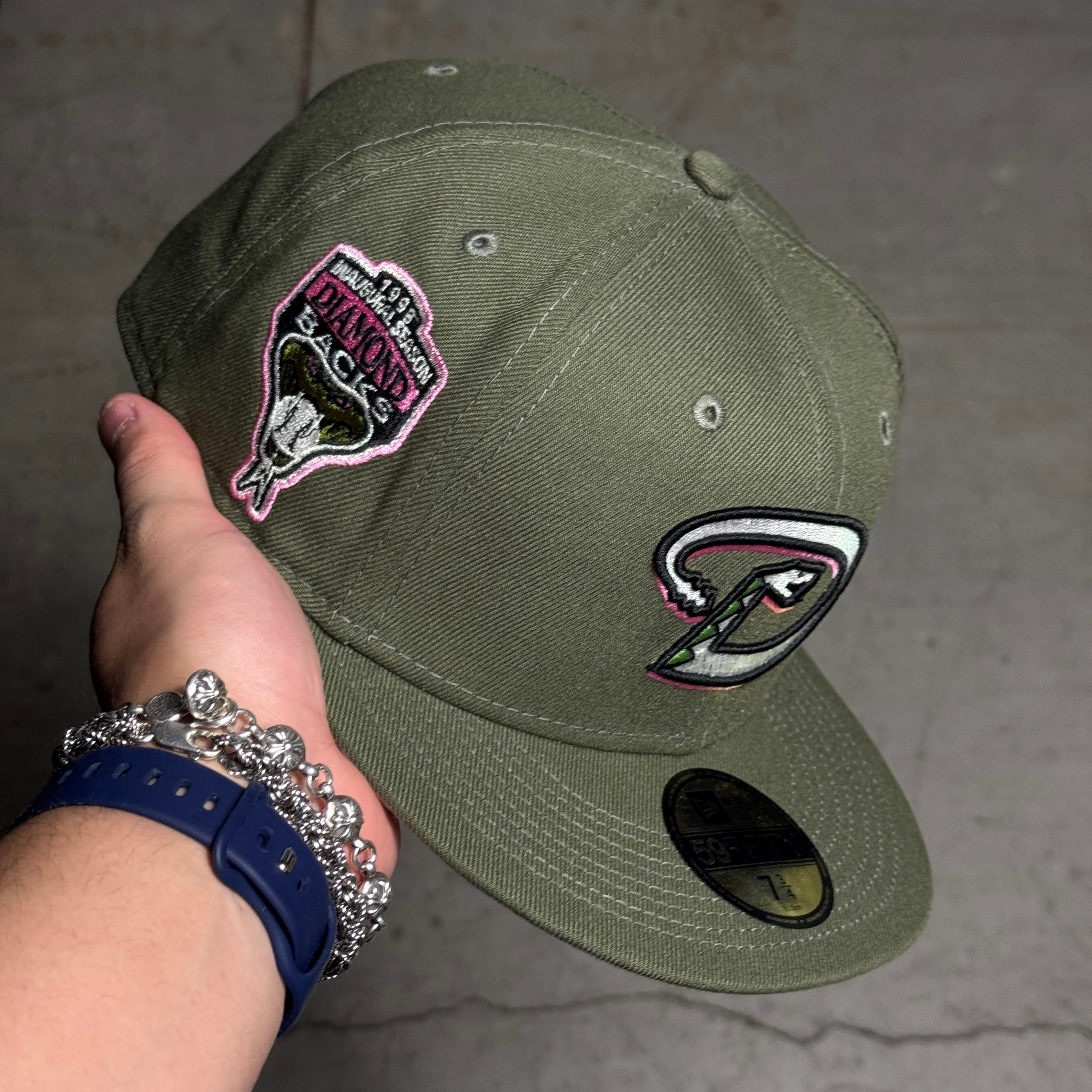 NWT 3/4 Green Arizona Diamondbacks 1998 Inaugural 59fifty New Era Fitted Hat Cap
