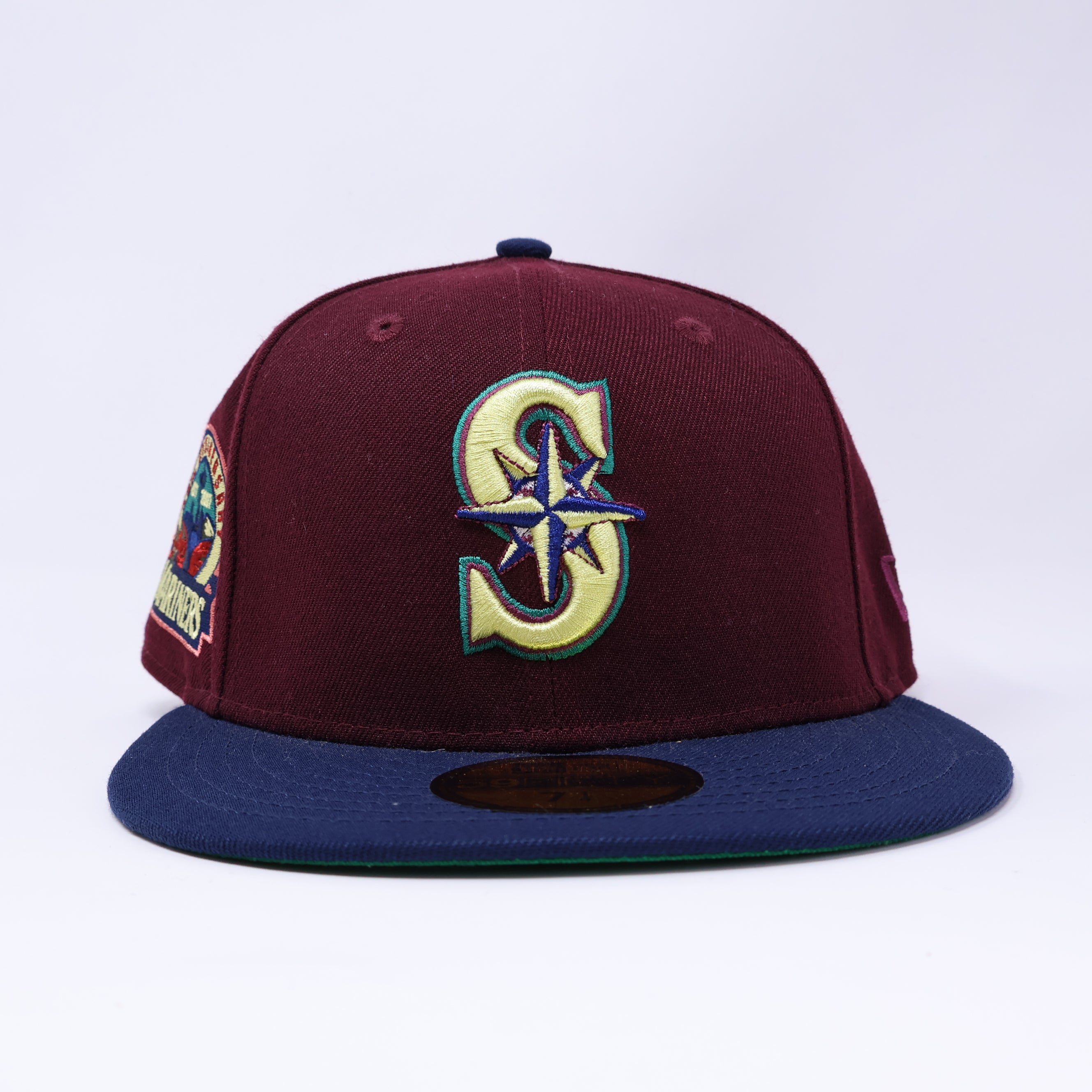 NEW 1/4 Maroon Seattle Mariners 30th Anniversary 59fifty New Era Fitted Hat Cap