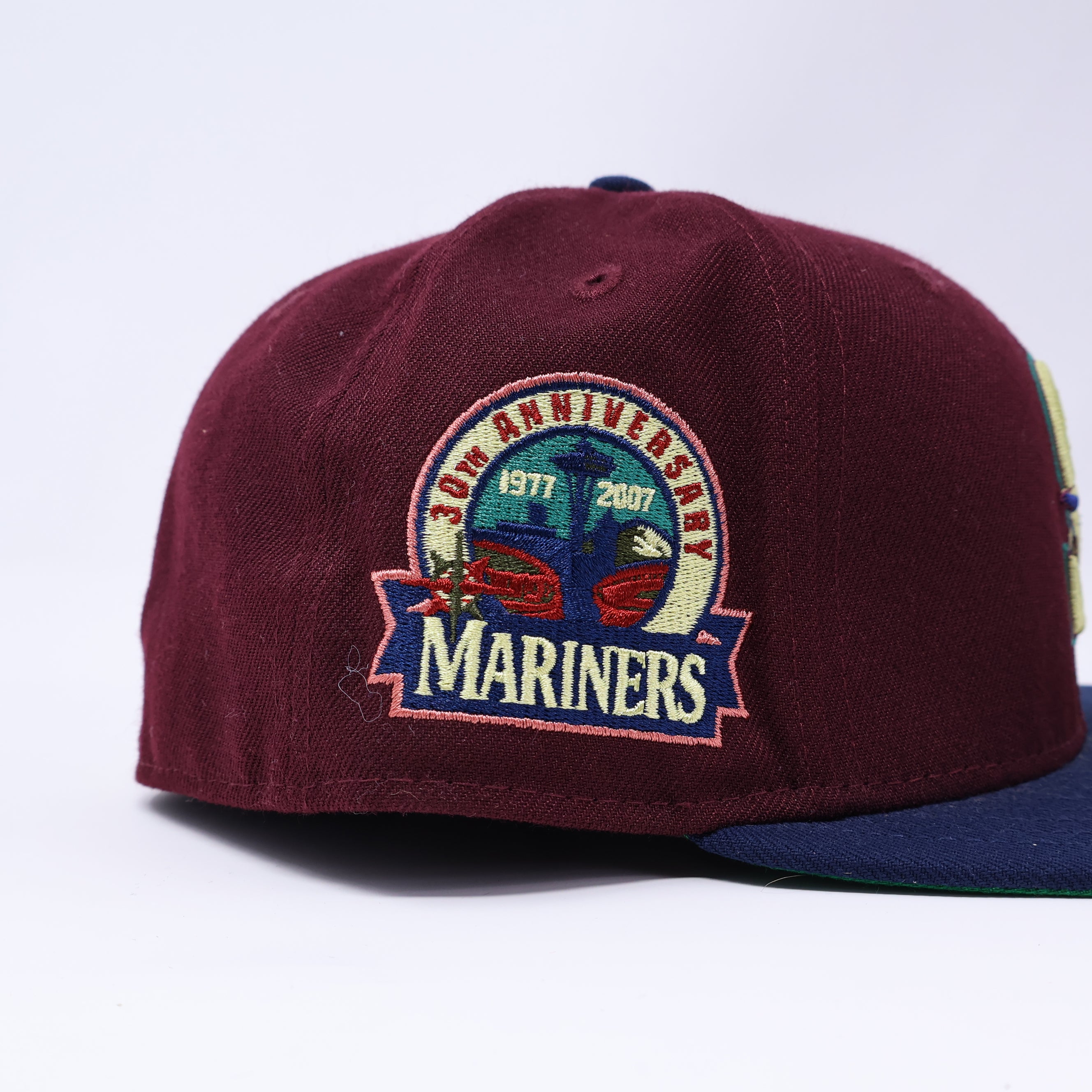 NEW 1/4 Maroon Seattle Mariners 30th Anniversary 59fifty New