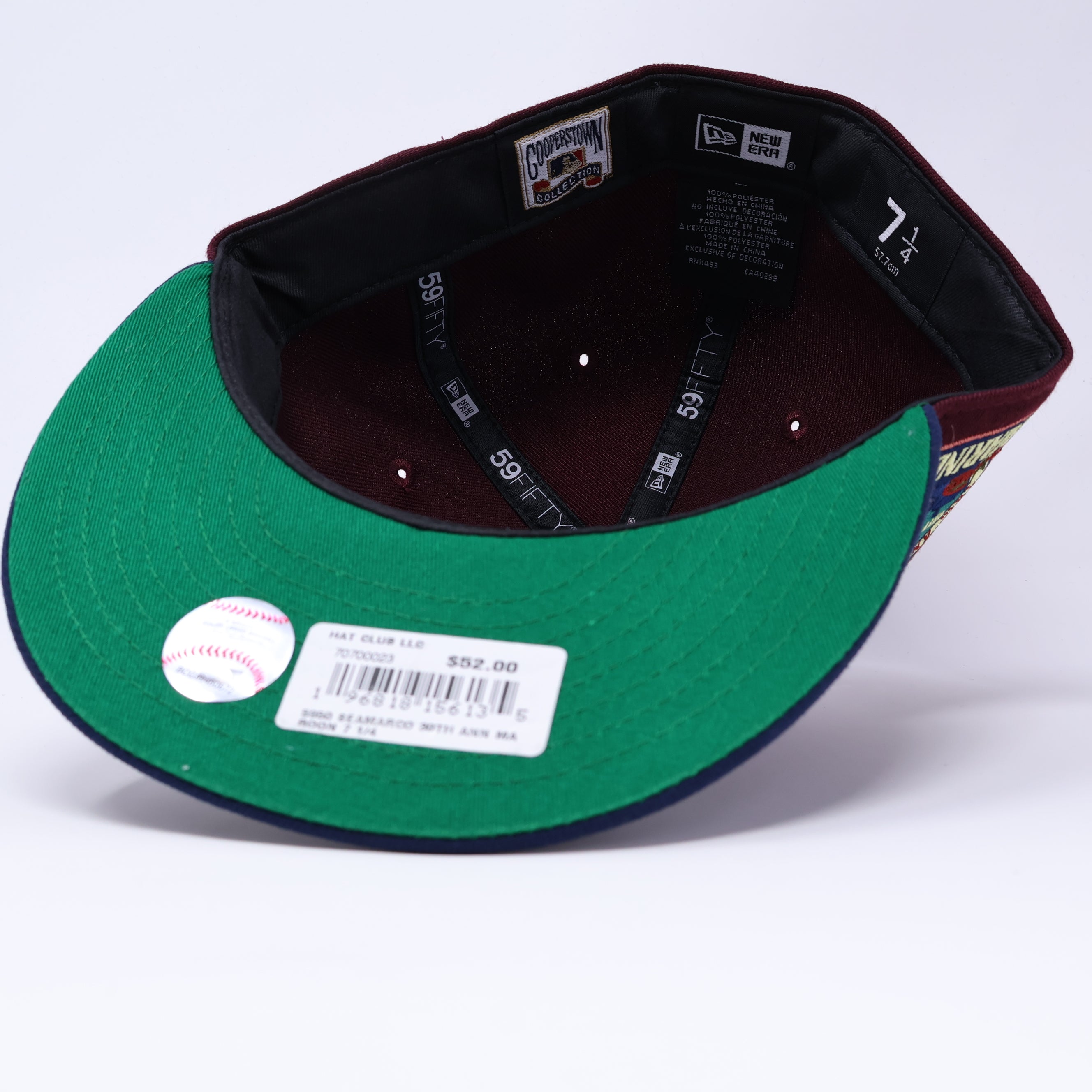 NEW 1/4 Maroon Seattle Mariners 30th Anniversary 59fifty New