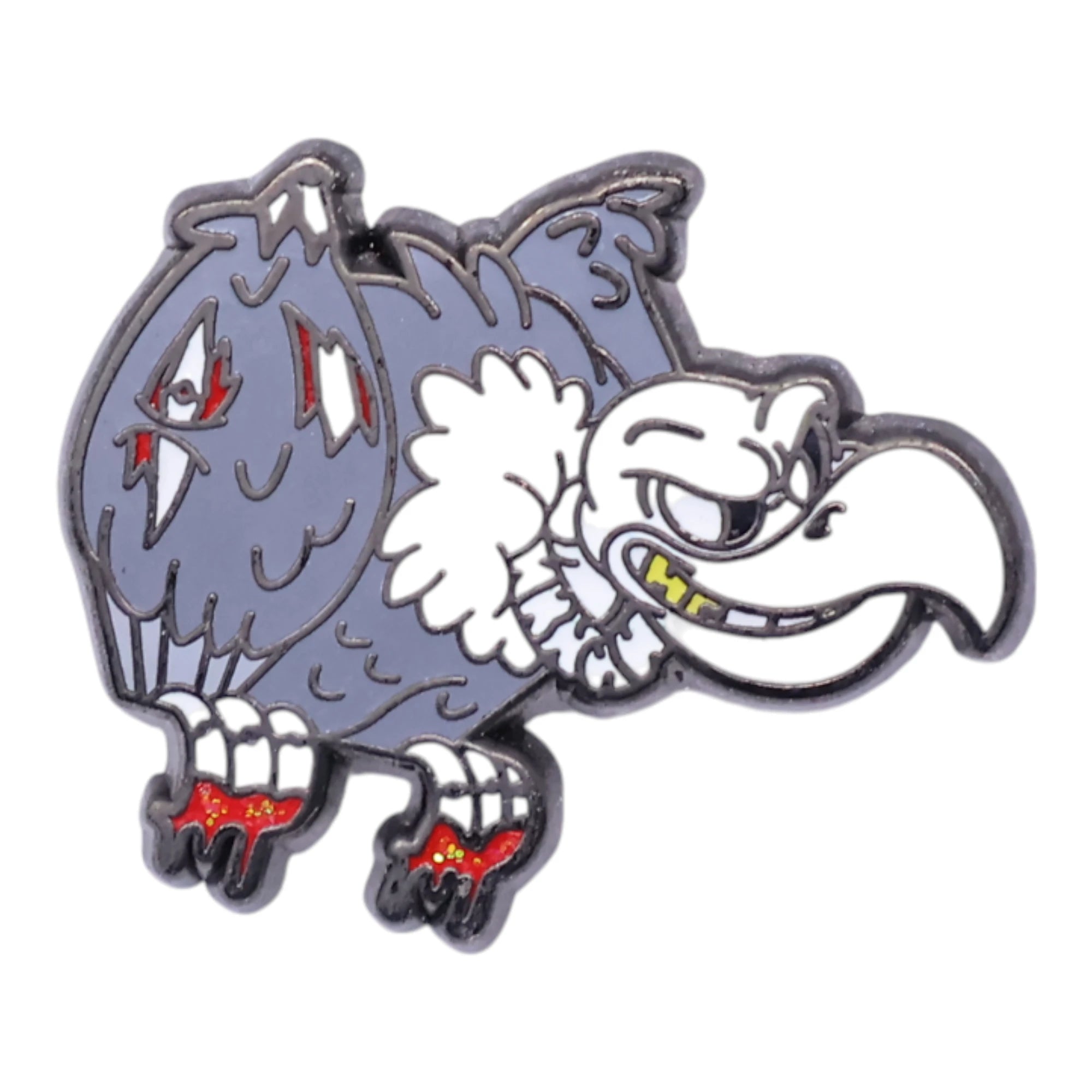 Cartoon Vulture Graphic Pin