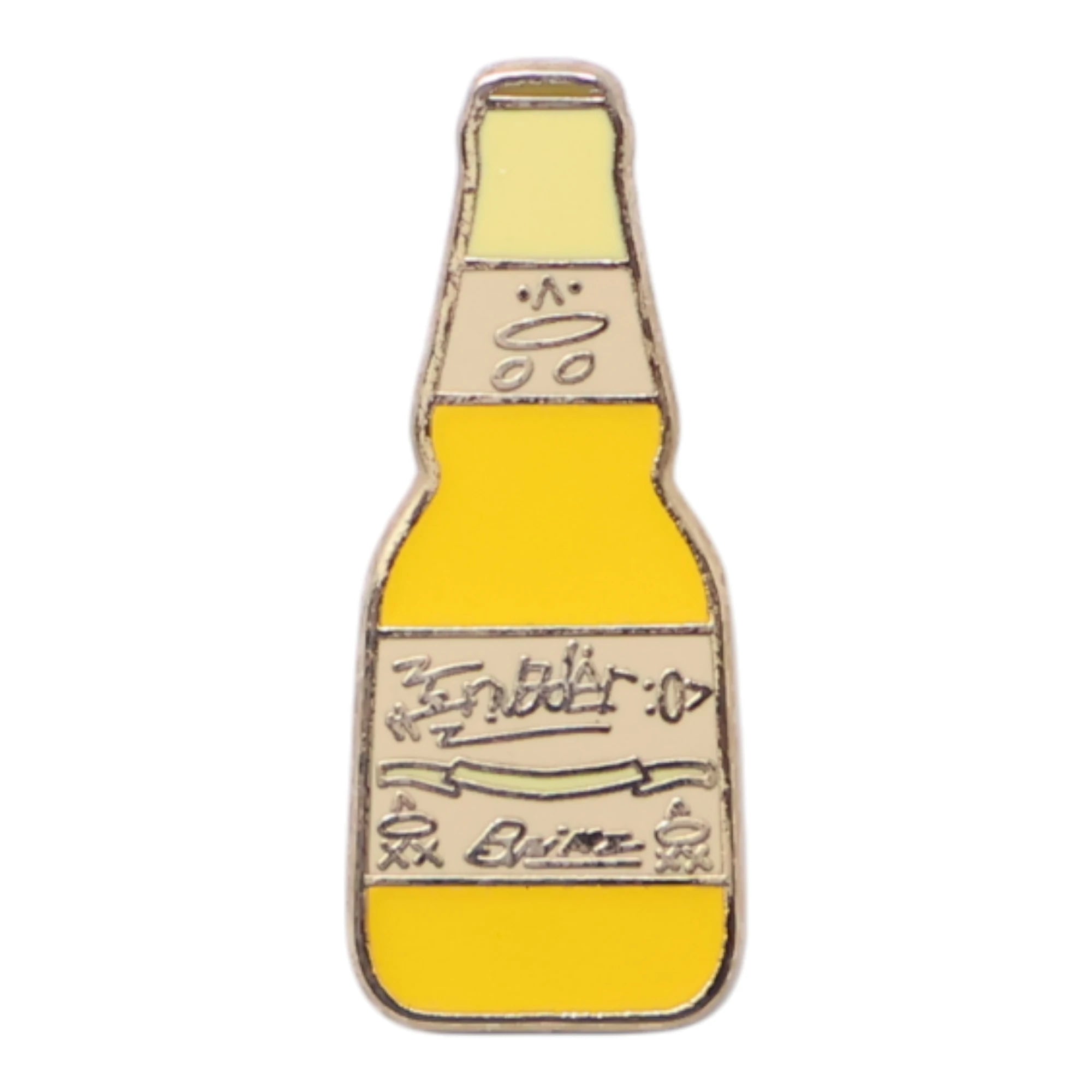 Yellow Bottle Graphic Pin