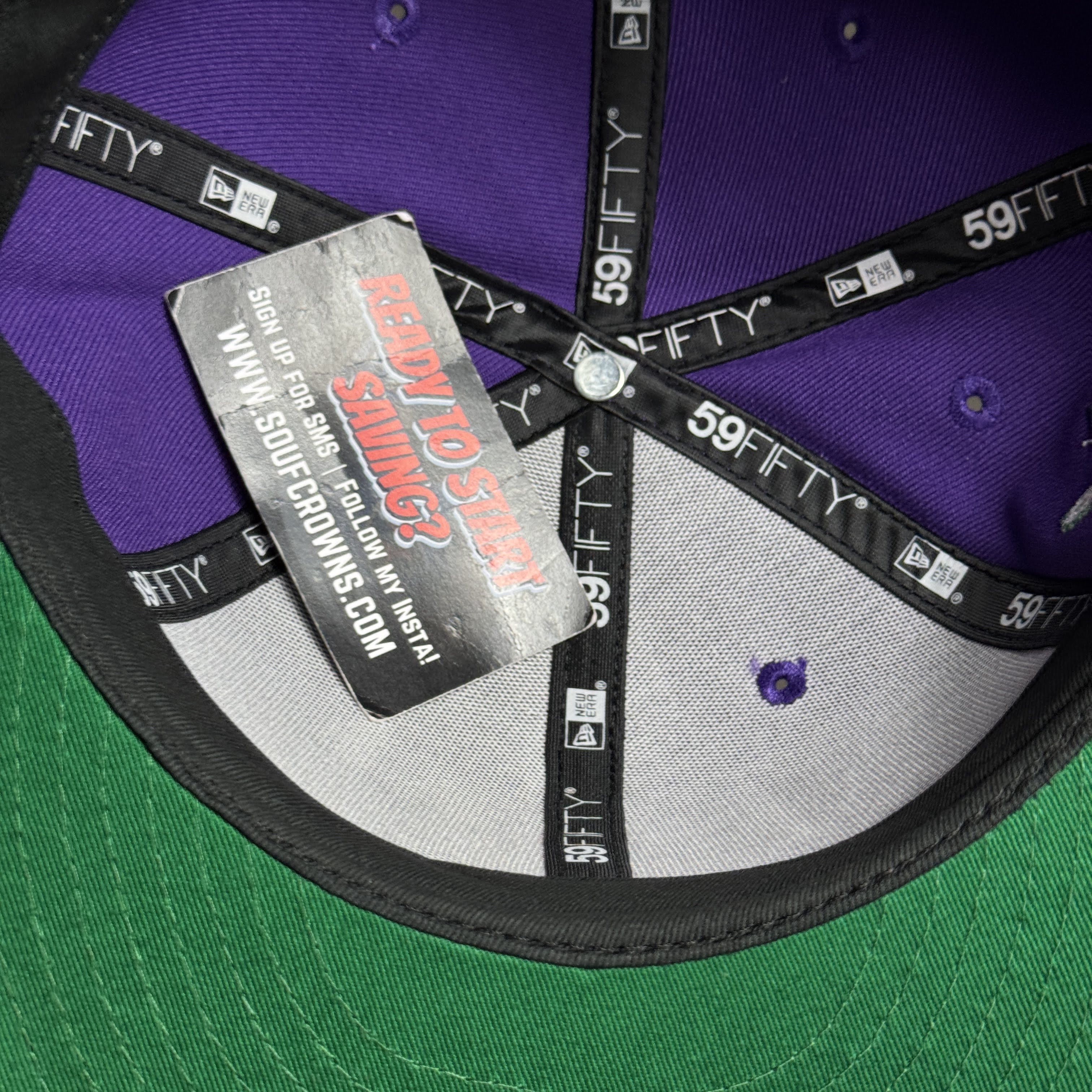 NWT 3/4 Purple Milwaukee Brewers 25th Anniversary 59fifty New Era Fitted Hat Cap