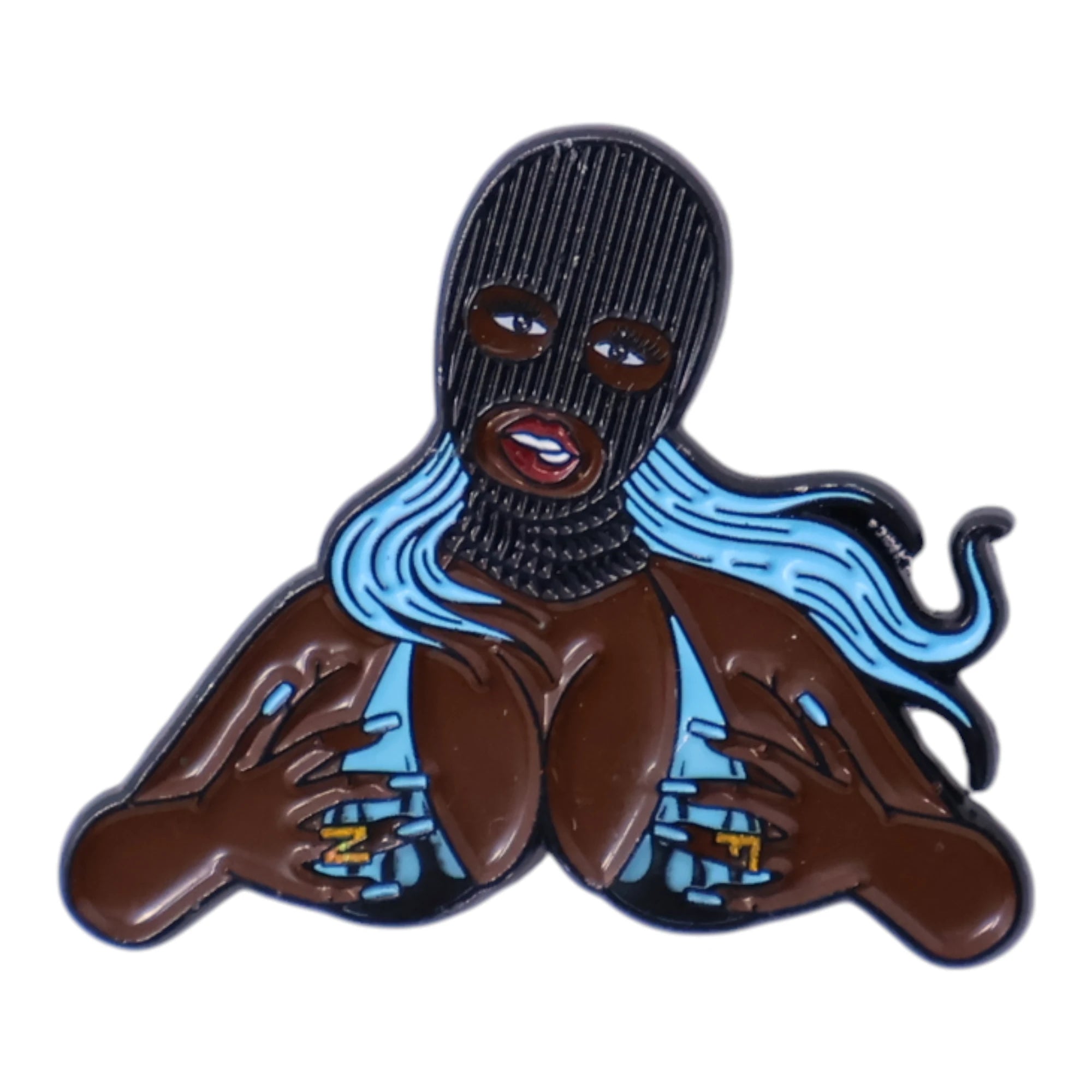 Ski Mask Woman Graphic Pin