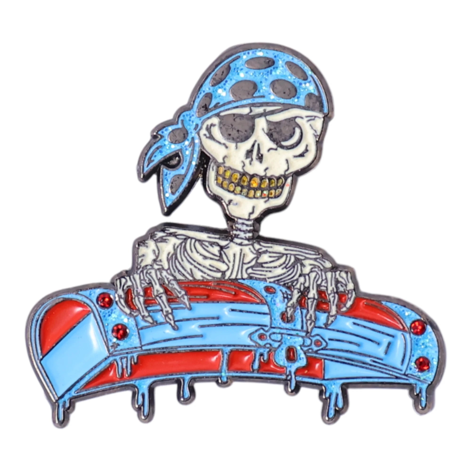 Pirate Skeleton Graphic Pin