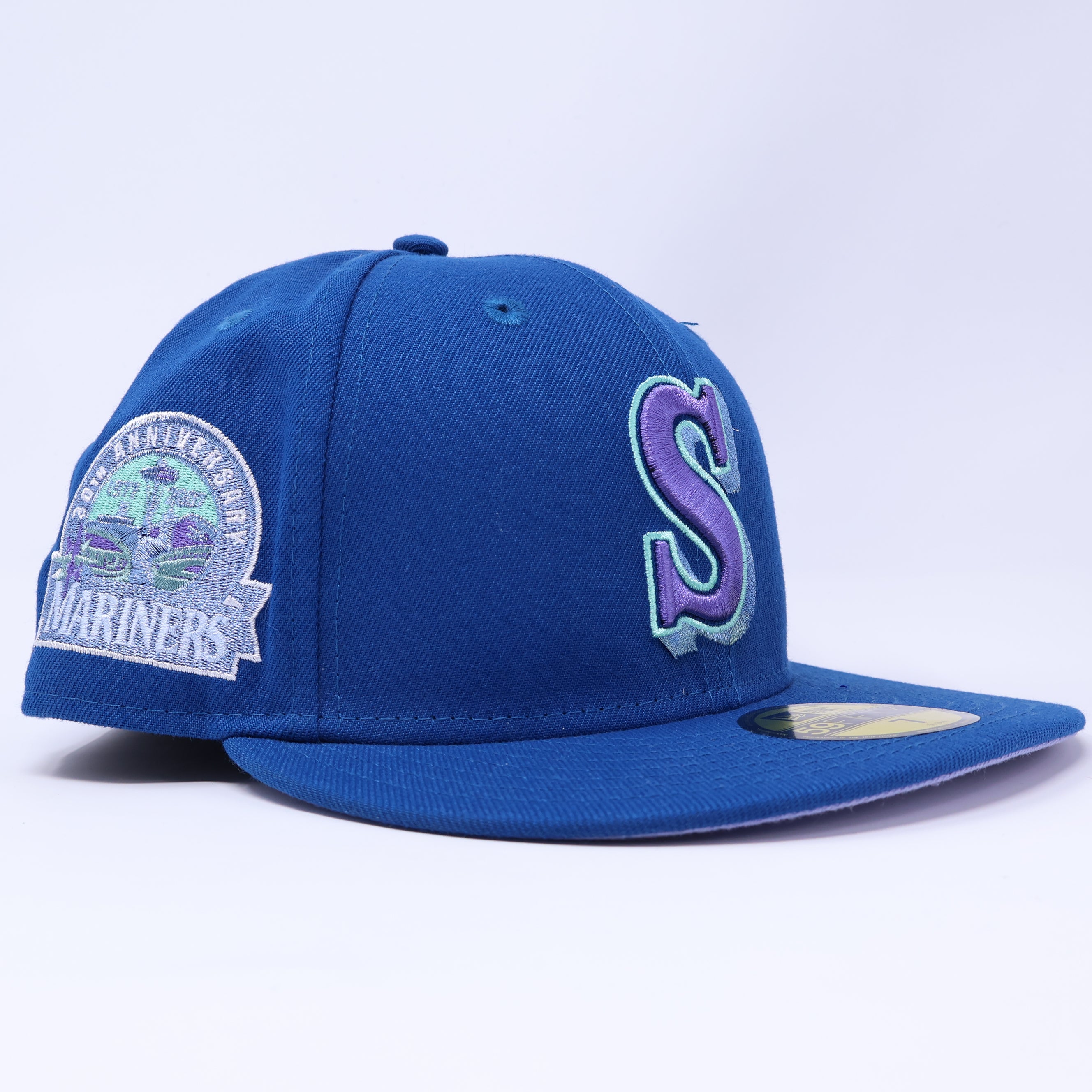 NWT 7 Blue Seattle Mariners 30th Anniversary 59fifty New Era Fitted Hat Cap