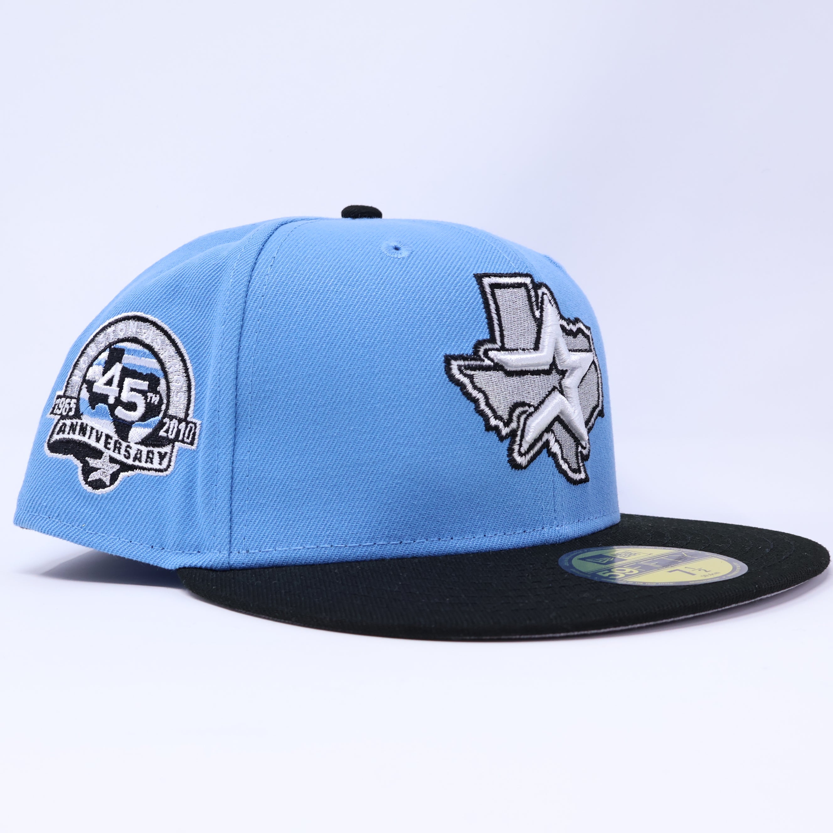 NWT 1/2 Blue Houston Astros 45th Anniversary 59fifty New Era Fitted Hat Cap