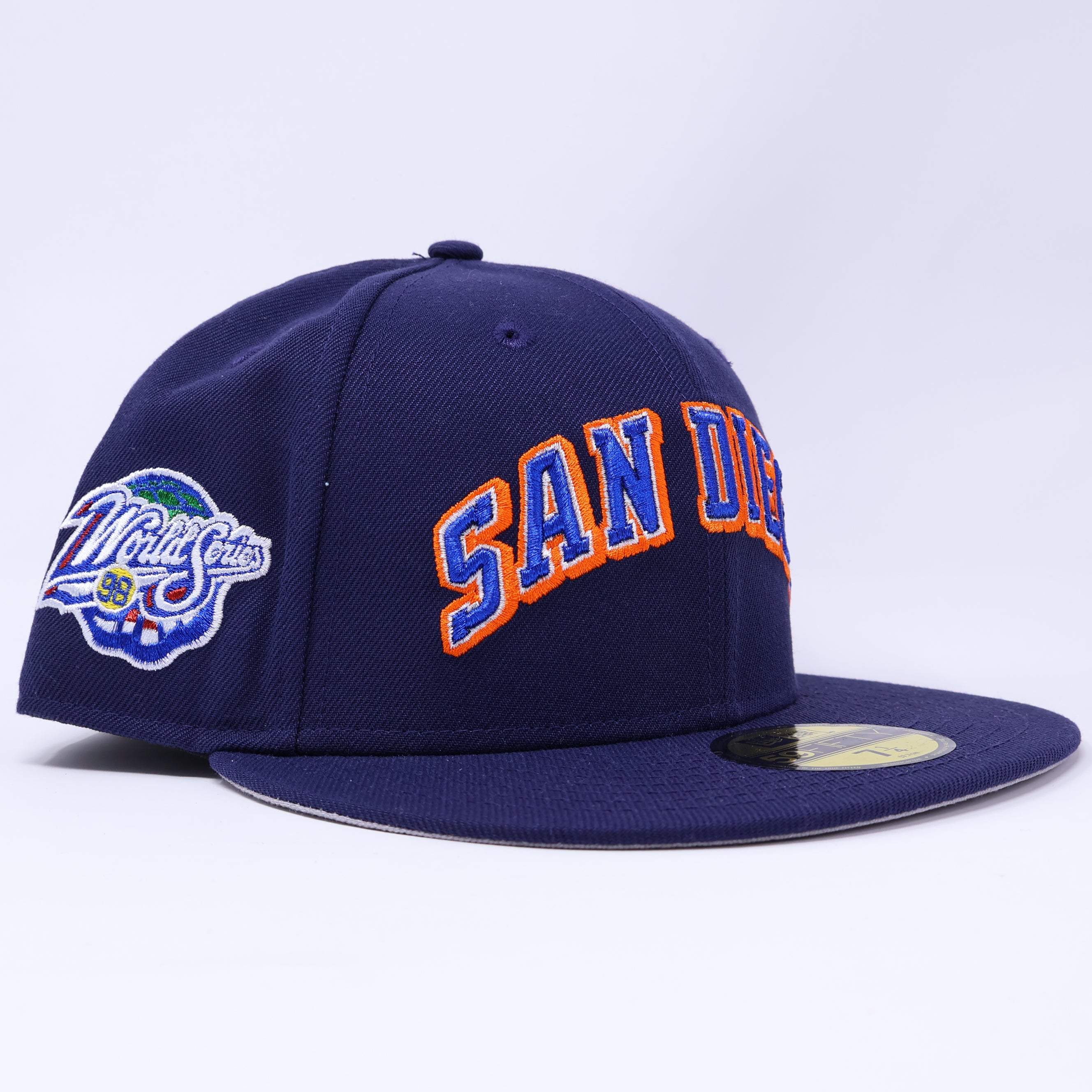 NWT 1/4 Navy San Diego Padres 98 World Series 59fifty New Era Fitted Hat Cap