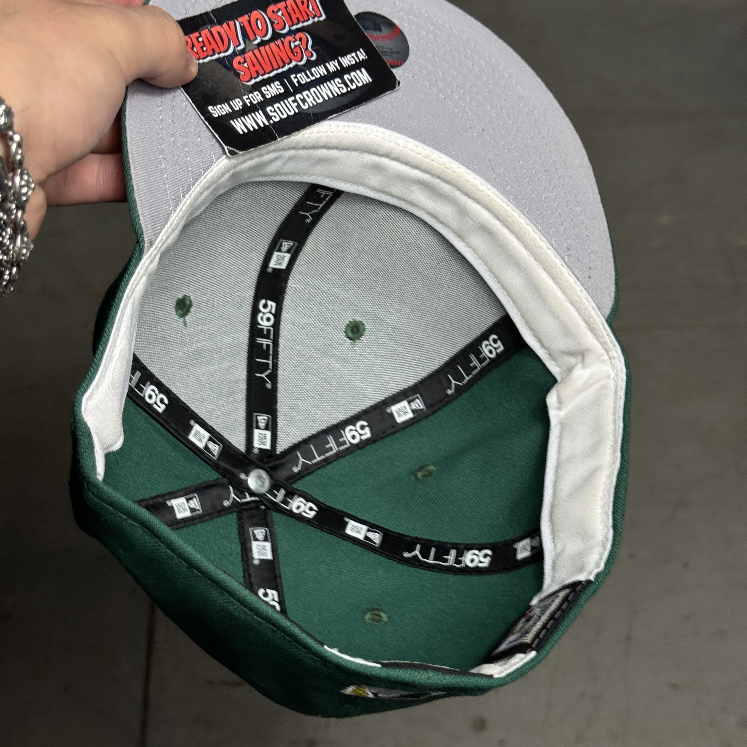 USED 3/4 Green Atlanta Braves 30th Season 59fifty New Era Fitted Hat Cap