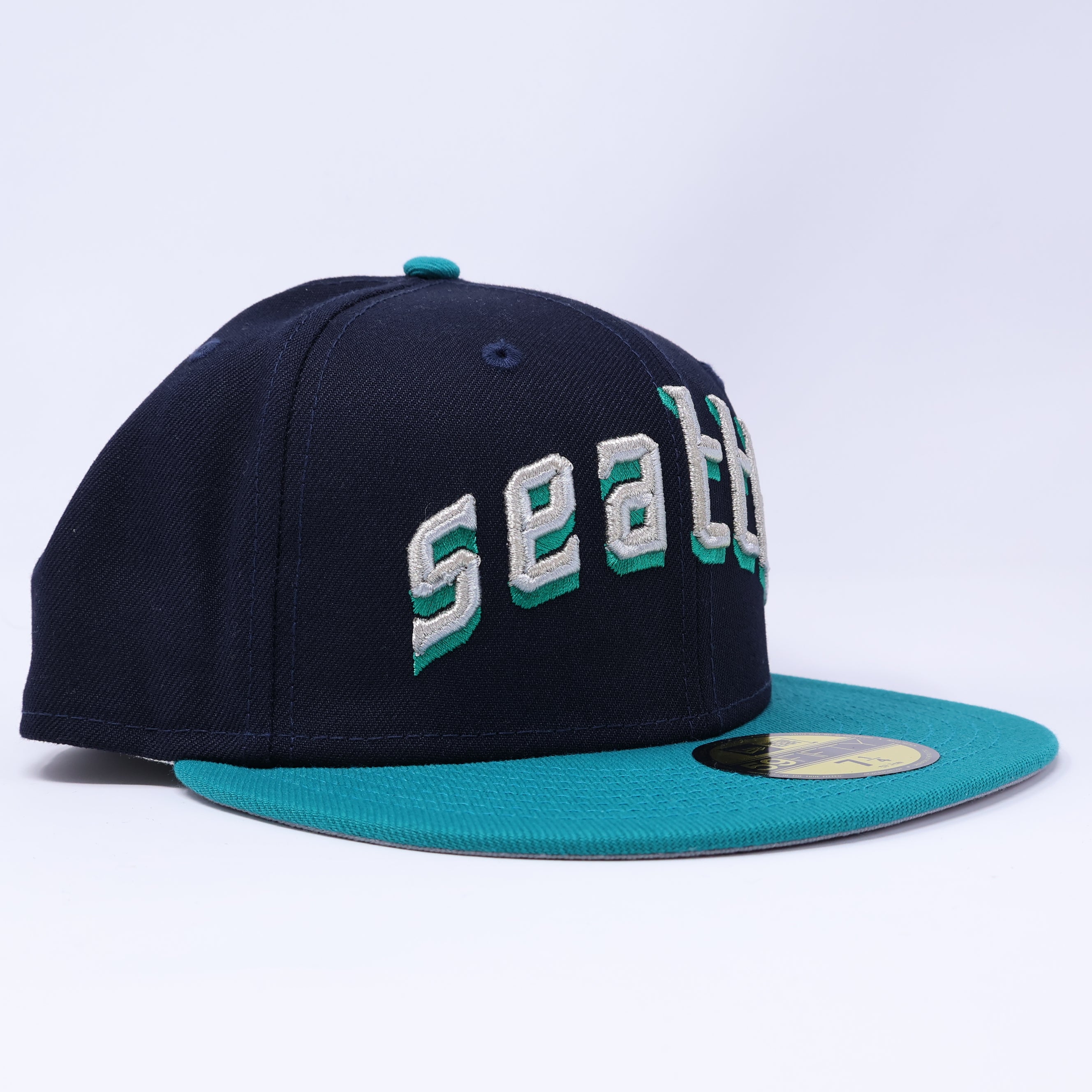 NWT 1/4 Navy Seattle Mariners Simple Clean Dope 59fifty New Era Fitted Hat Cap