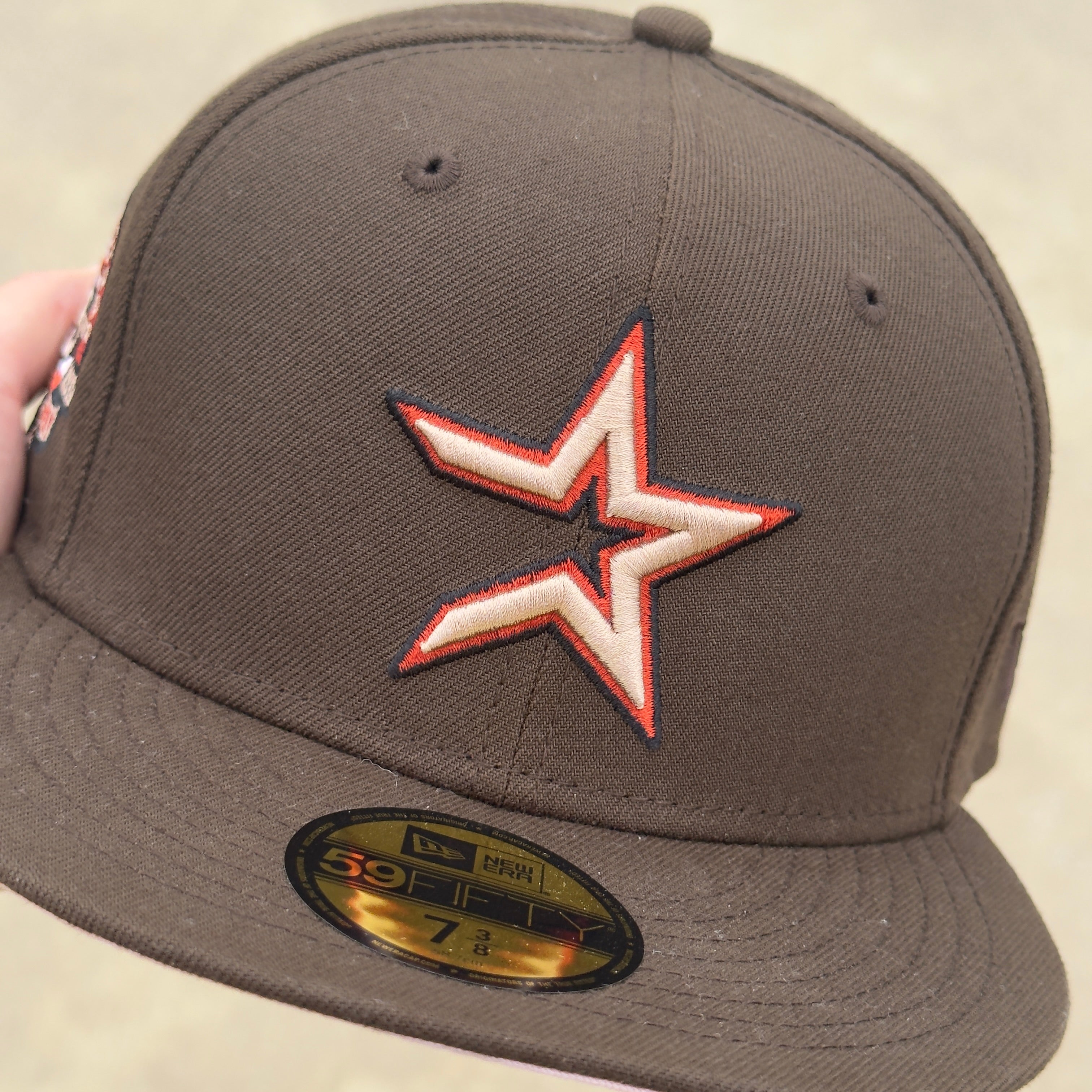 7 3/8 NEW Brown Houston Astros 45th Anniversary 59fifty New Era Fitted Hat Cap