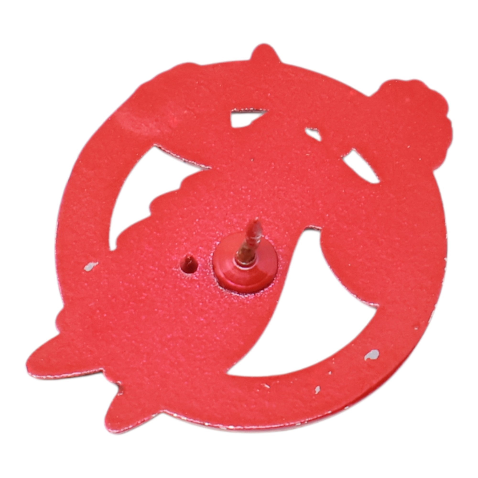 Red Circle Bird Graphic Pin