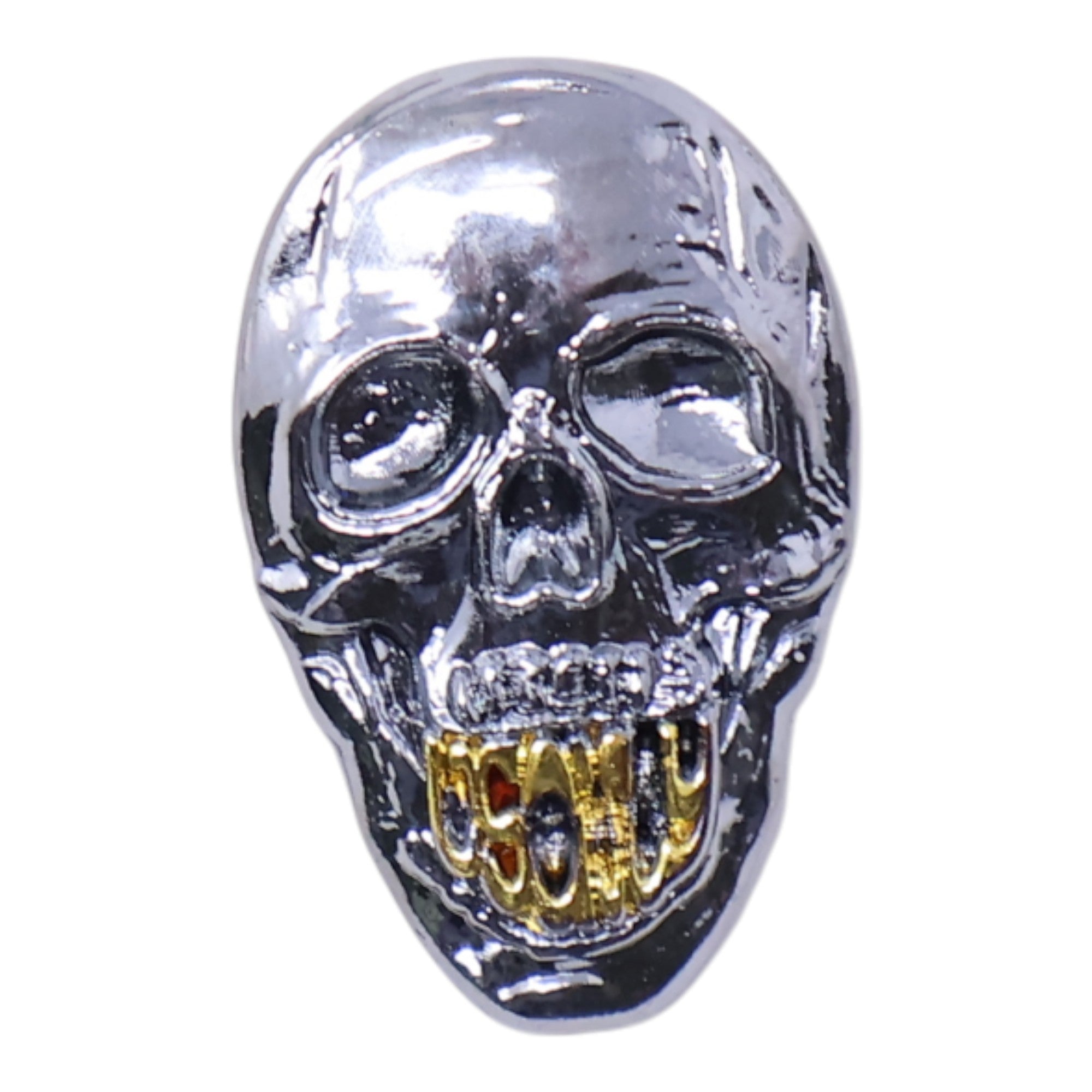 Liquid Metal Skull Graphic Pin
