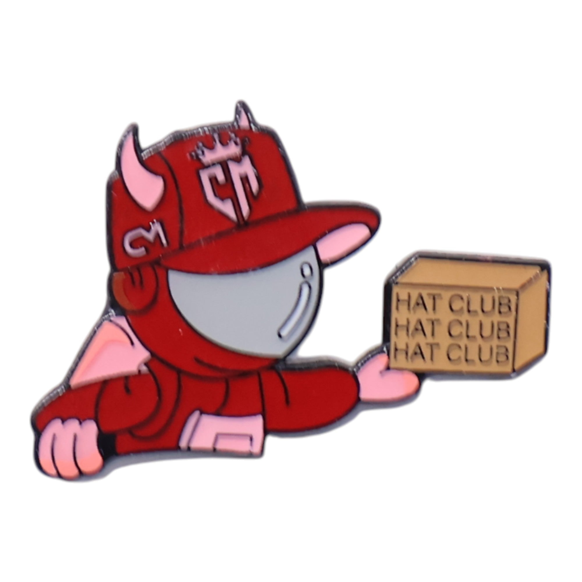 Red Astronaut Graphic Pin