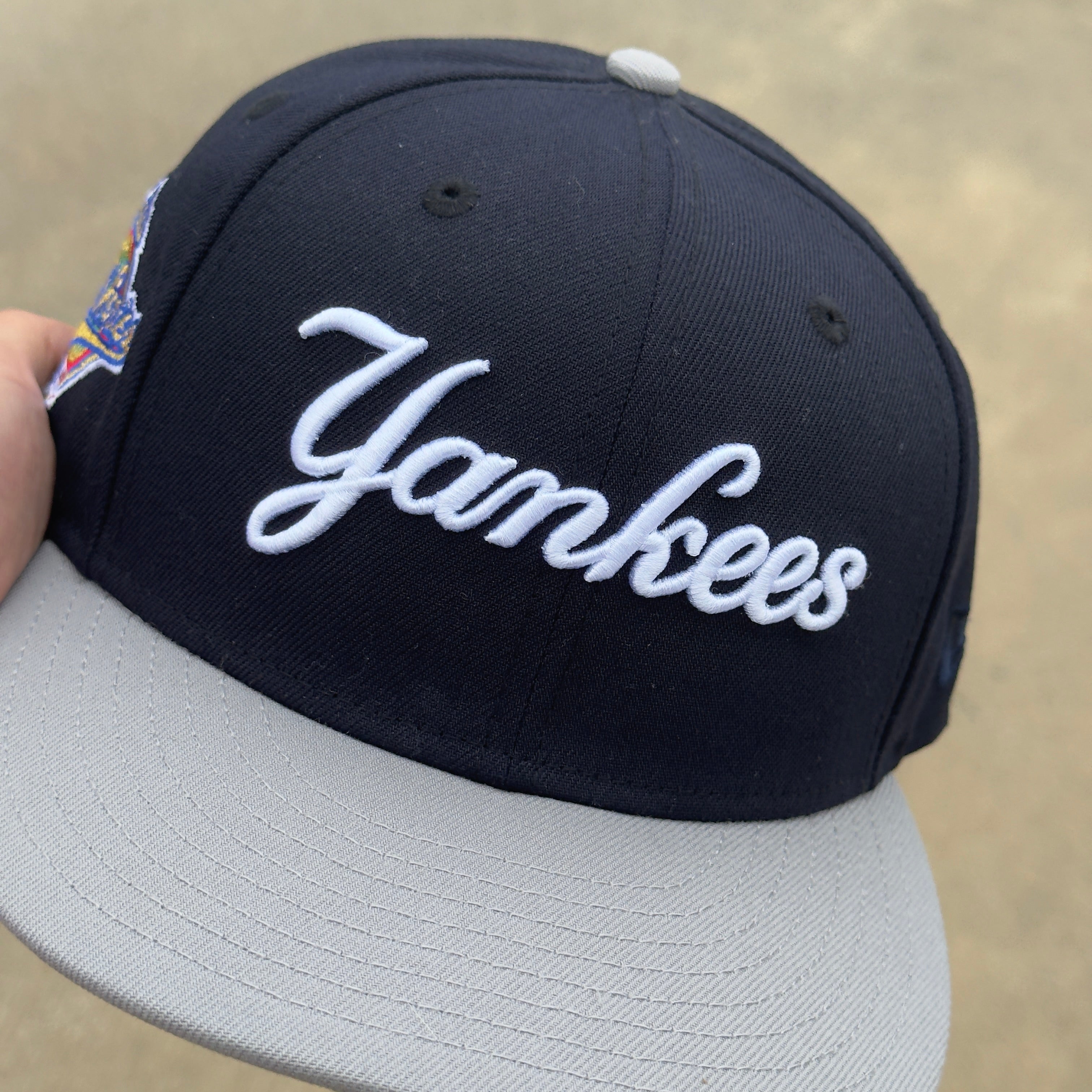7 5/8 USED Black New York Yankees 1996 World Series 59fifty New Era Fitted Hat Cap