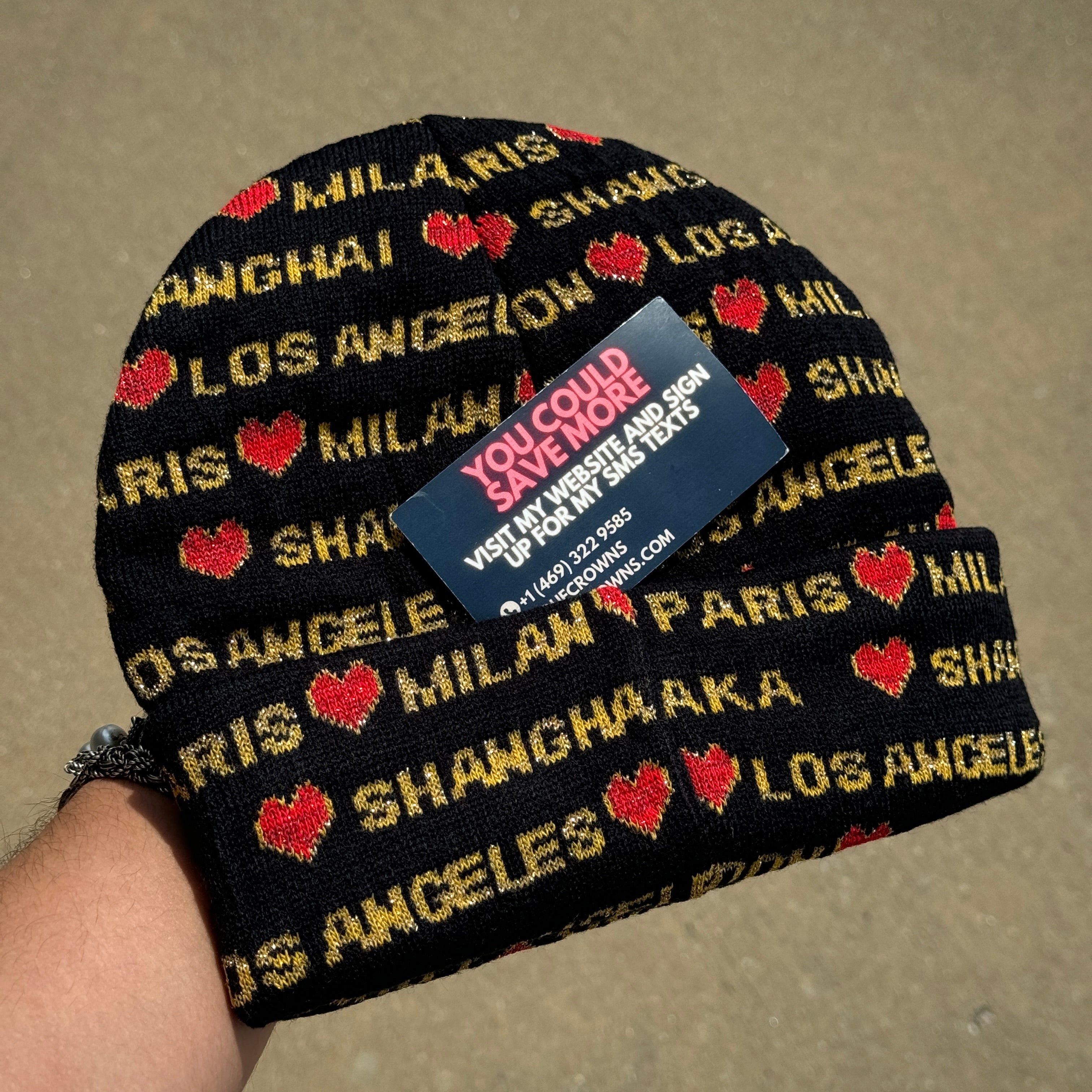 NEW Supreme Hearts Beanie Black – Souf Crowns