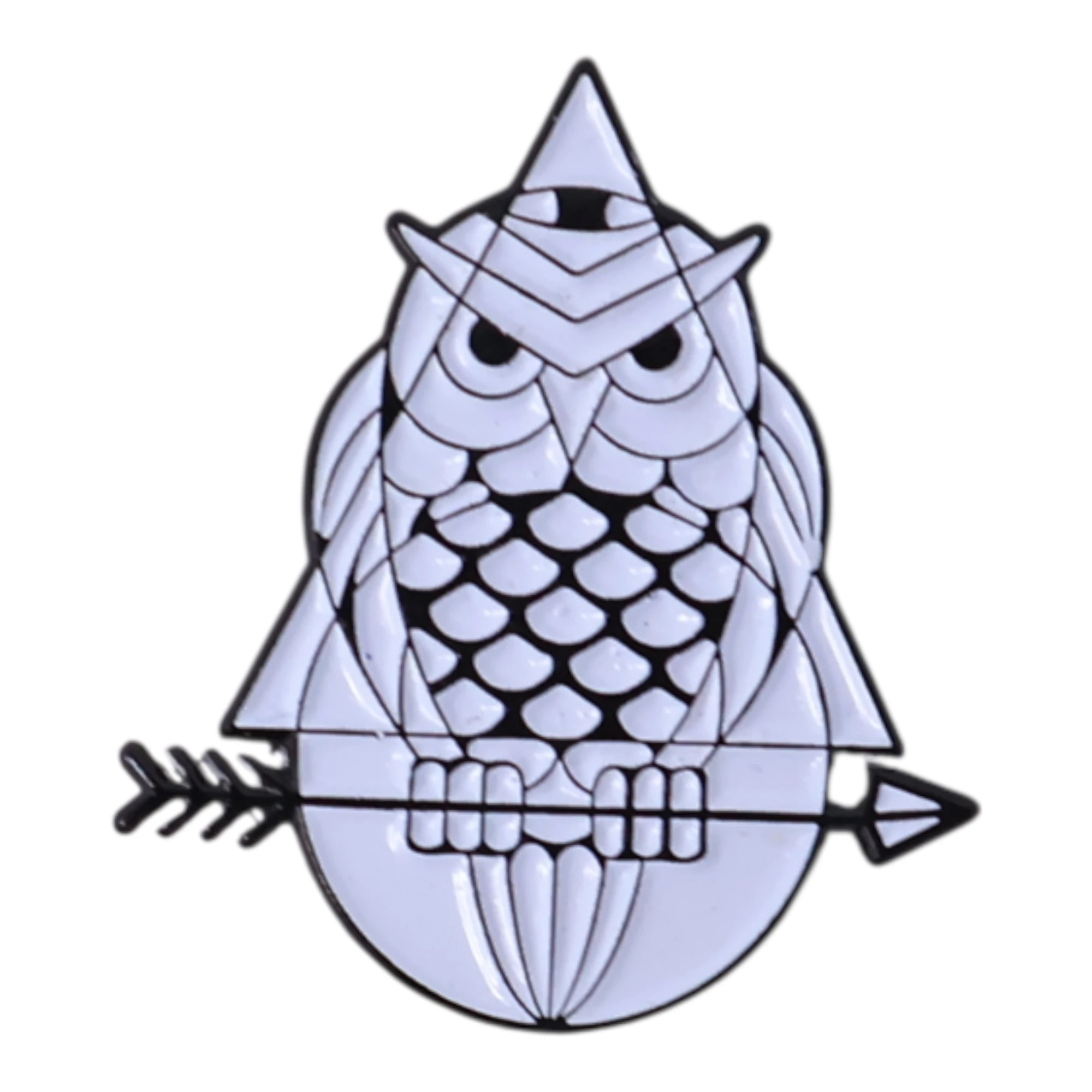 Owl Arrow Graphic Pin