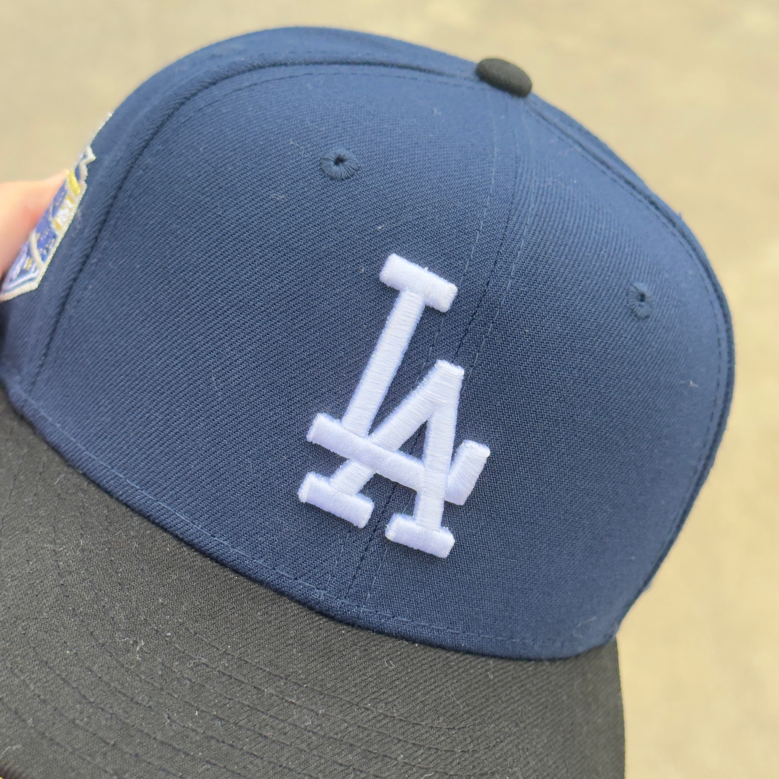 7 5/8 USED Blue Los Angeles Dodgers 2020 World Champ 59fifty New Era Fitted Hat Cap