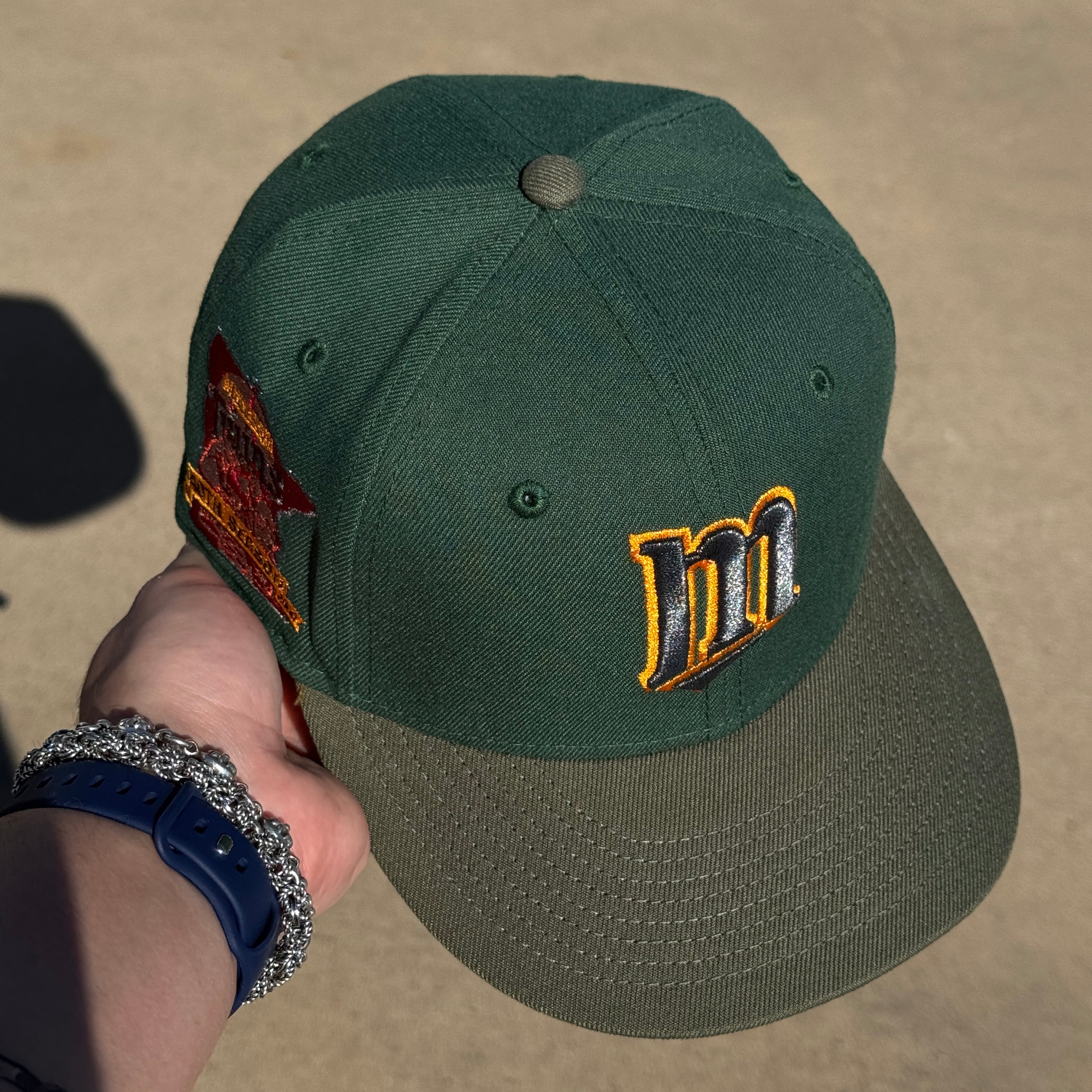 USED 1/8 Green Minnesota Twins 40th Season 59fifty New Era Fitted Hat Cap