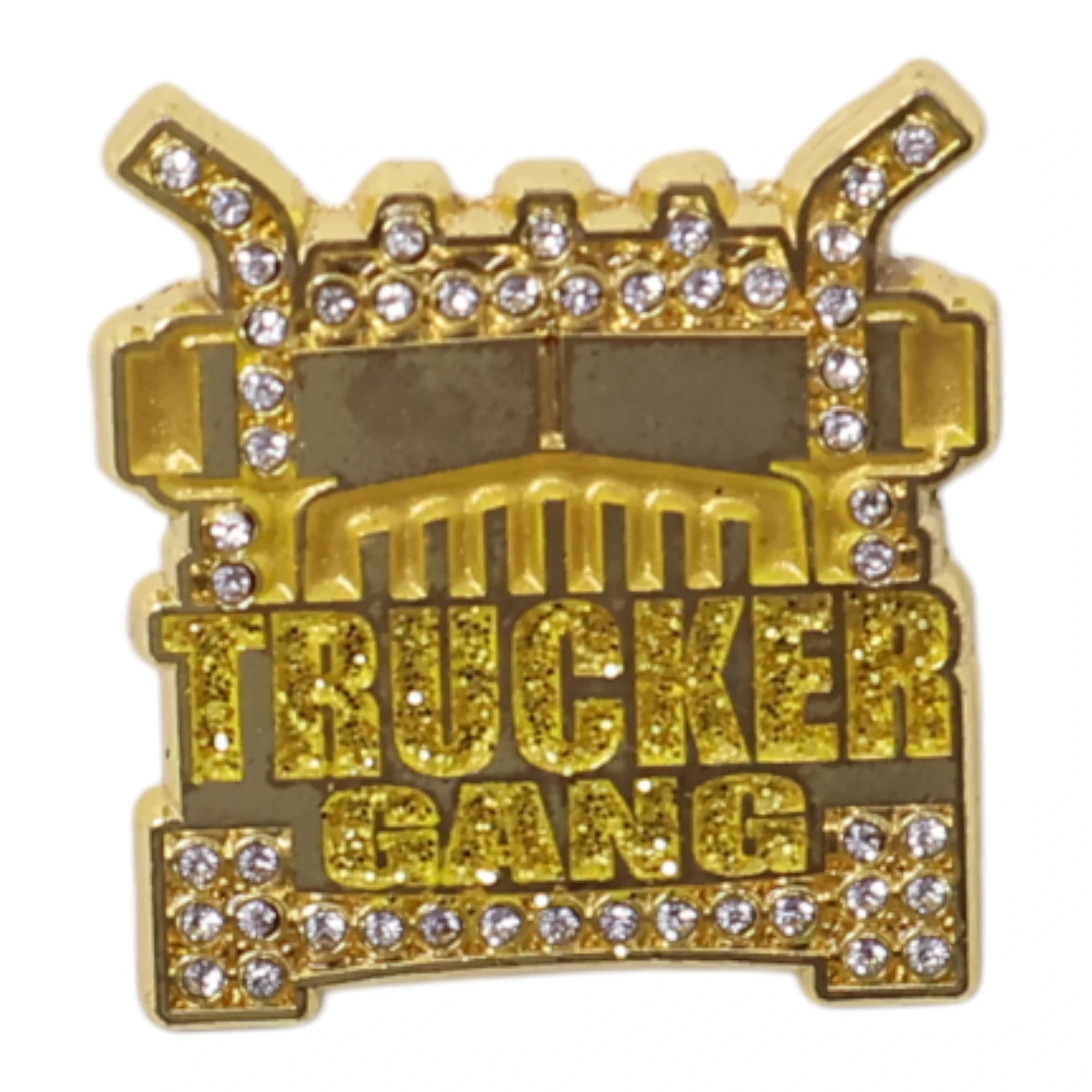 Trucker Gang Gold Graphic Pin