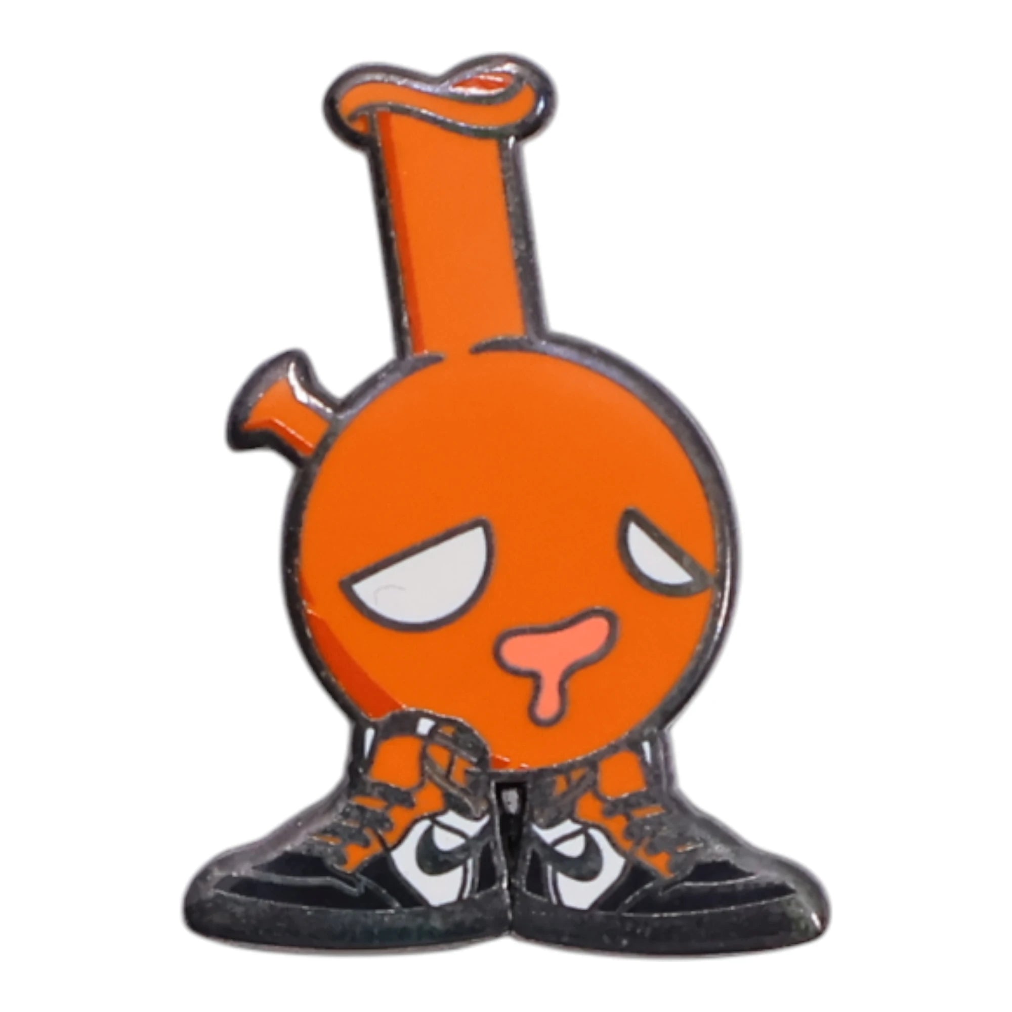 Orange Bong Character Graphic Pin