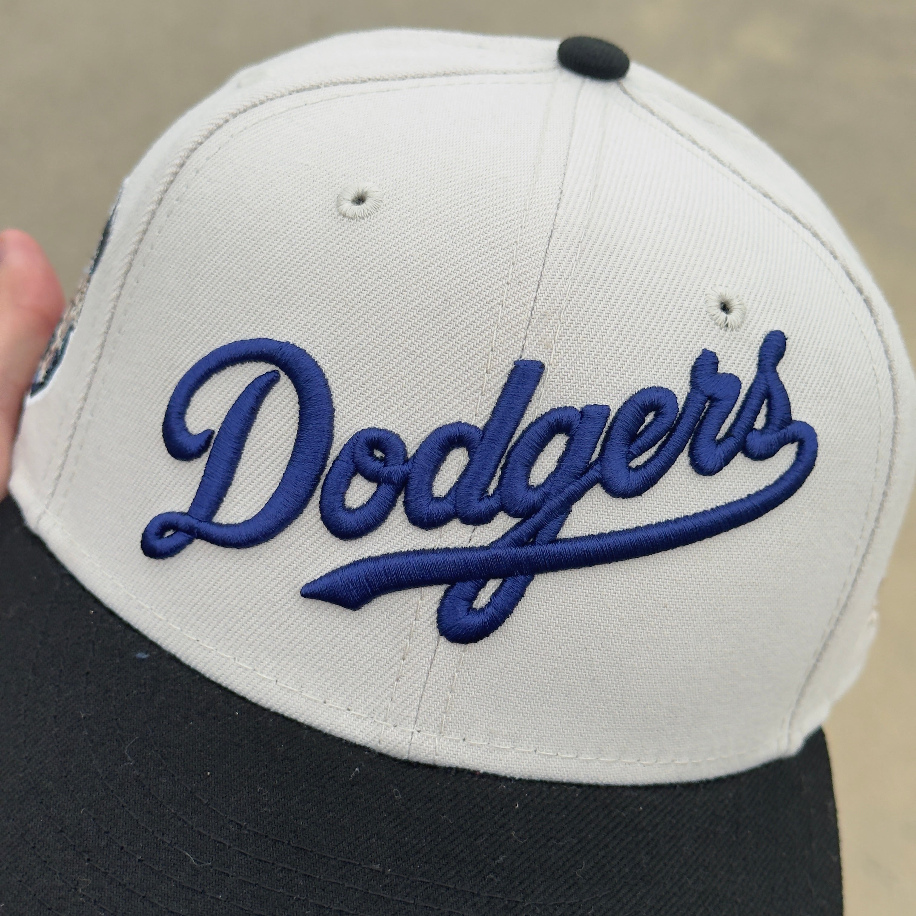 7 5/8 USED Stone Los Angeles Dodgers Seattle ASG 59fifty New Era Fitted Hat Cap