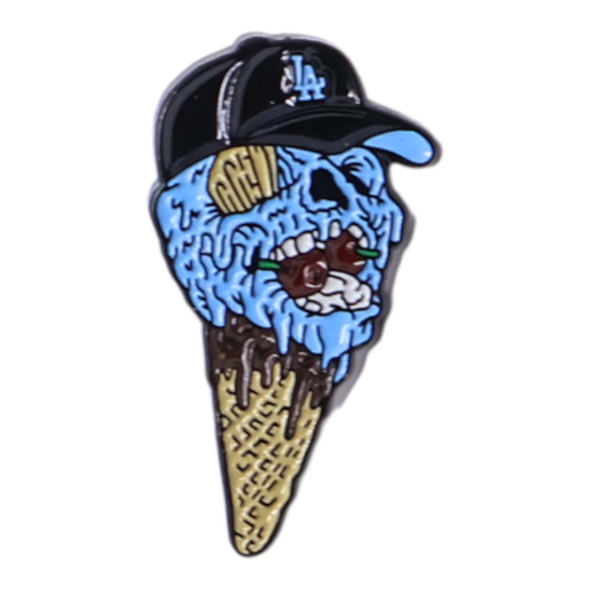Skull Icecream Graphic Pin