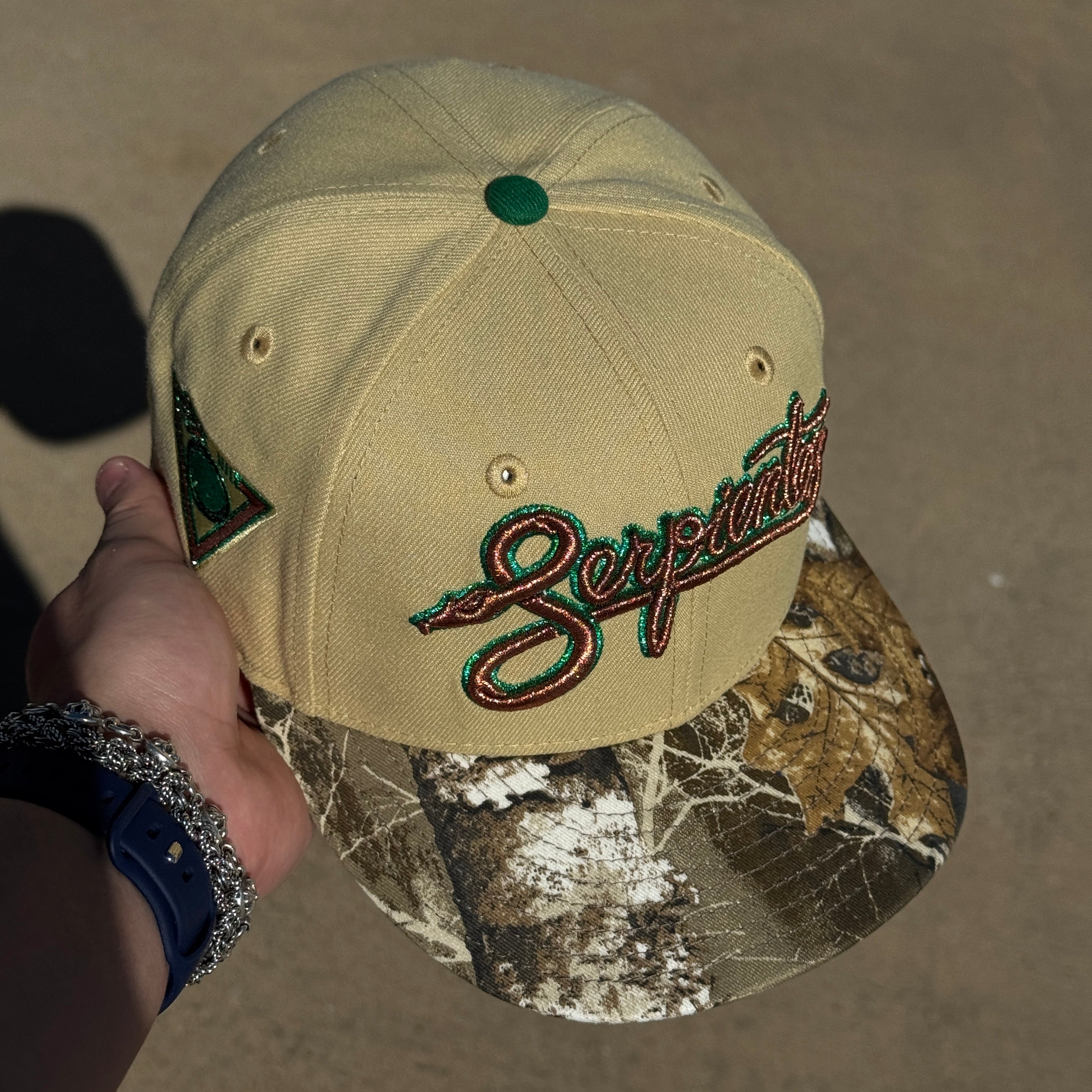 USED 1/8 Khaki Arizona Diamondbacks Serpientes Snake 59fifty New Era Fitted Hat Cap