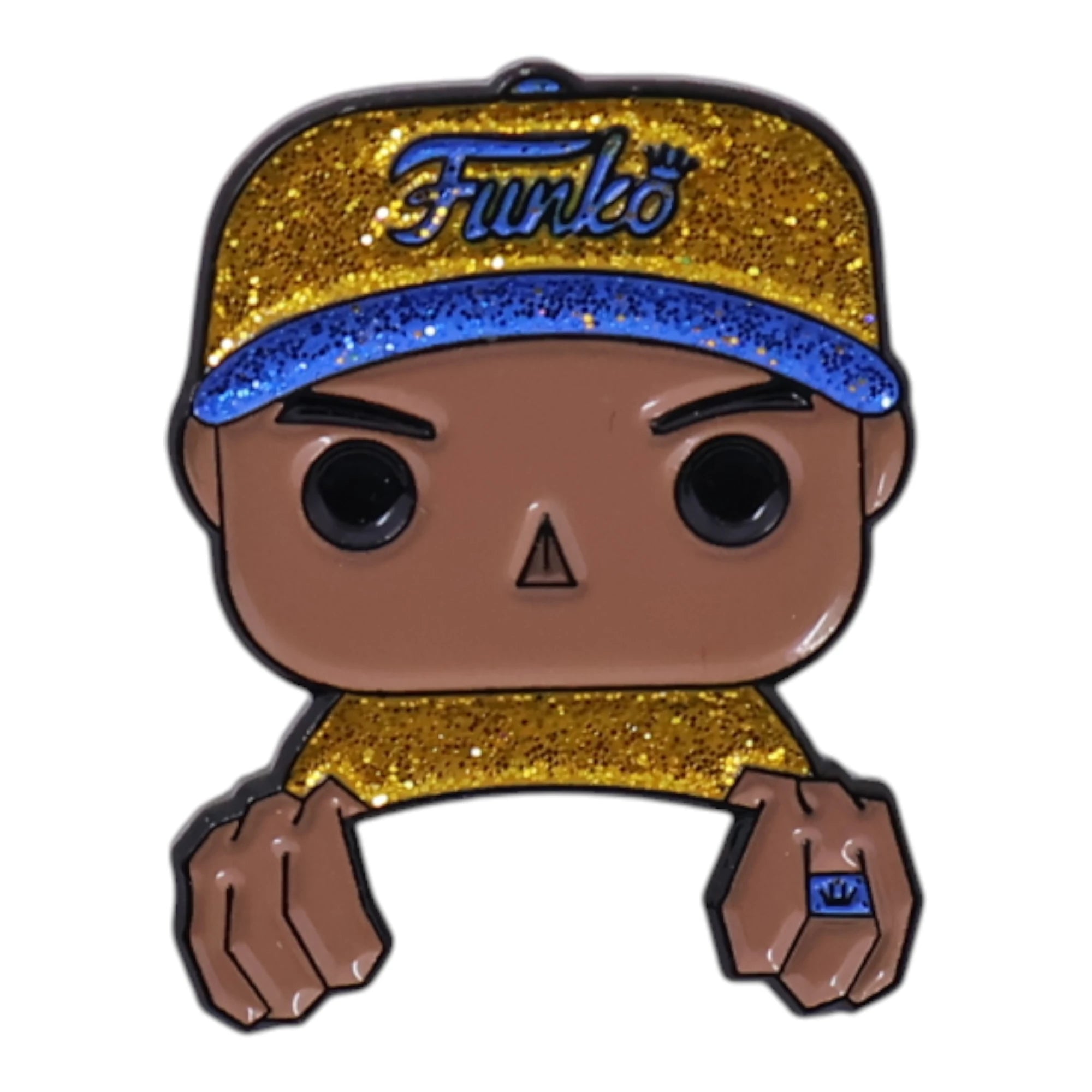 Funko Pop Gold/Blue Glitter Graphic Pin