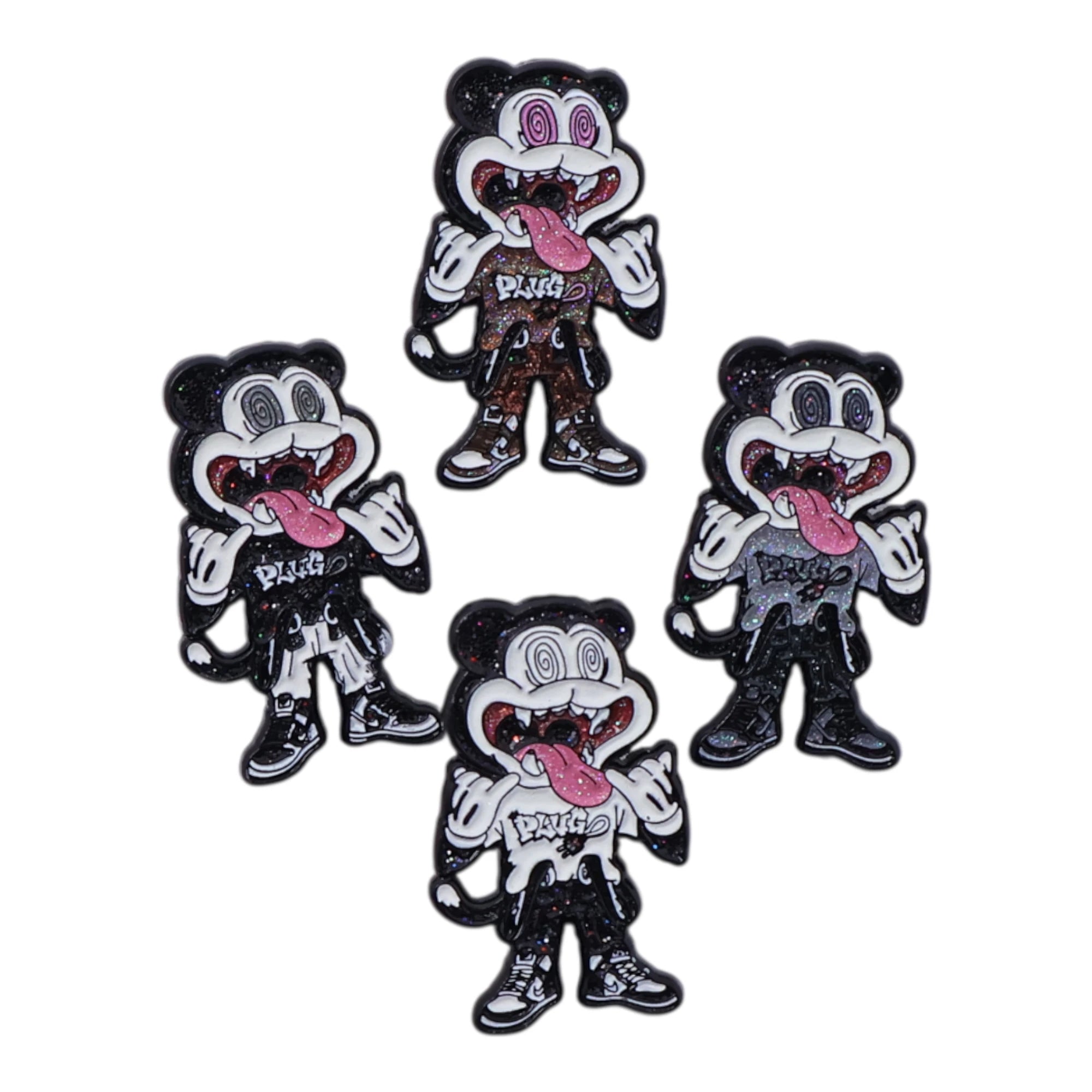 Crazy Tongue Cats Graphic Pin