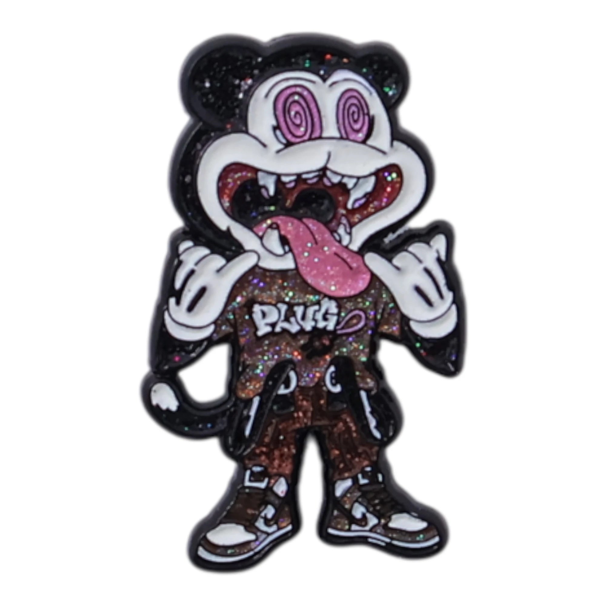 Crazy Tongue Cats Graphic Pin