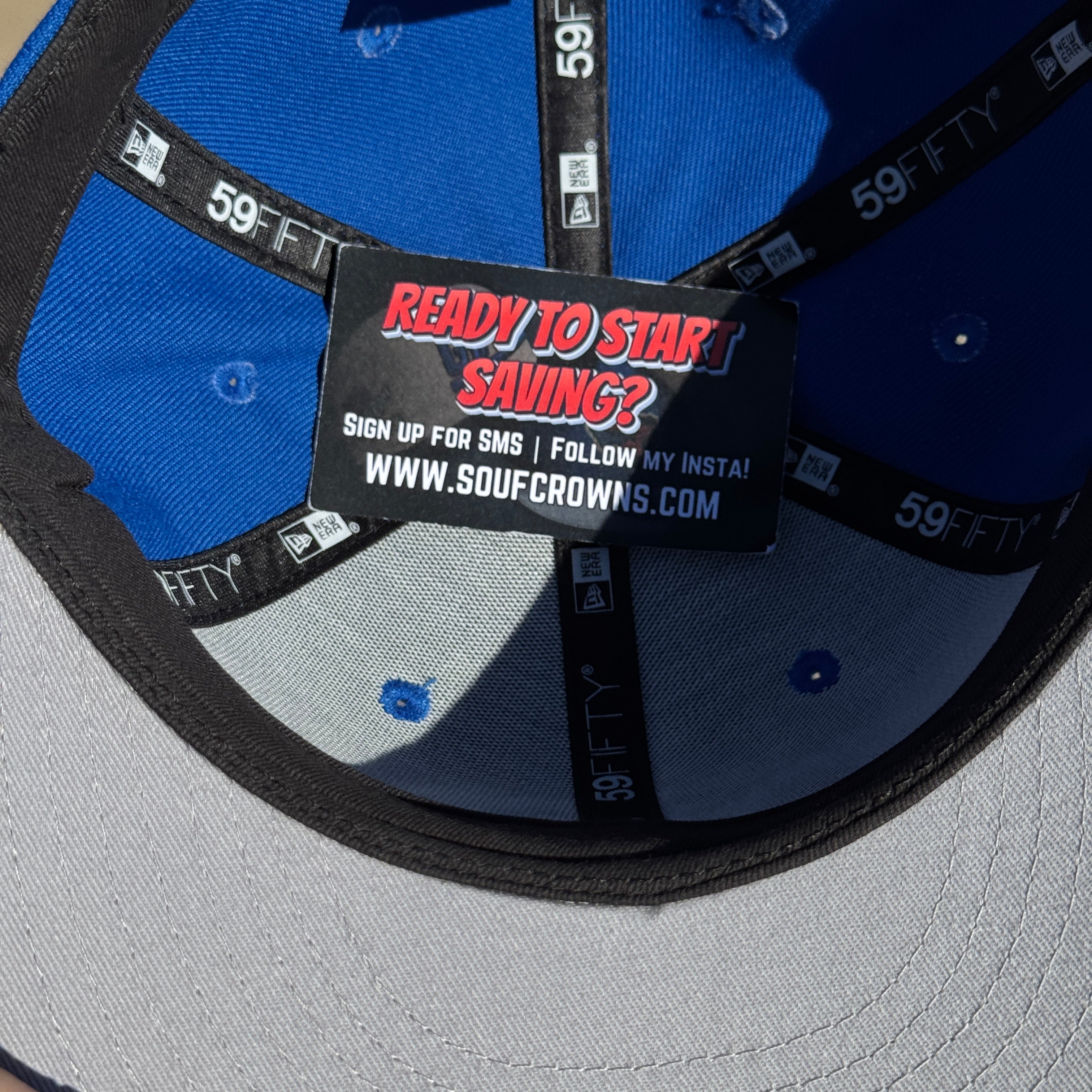 USED 1/8 Blue Arizona Diamondbacks 2001 World Series 59fifty New Era Fitted Hat Cap