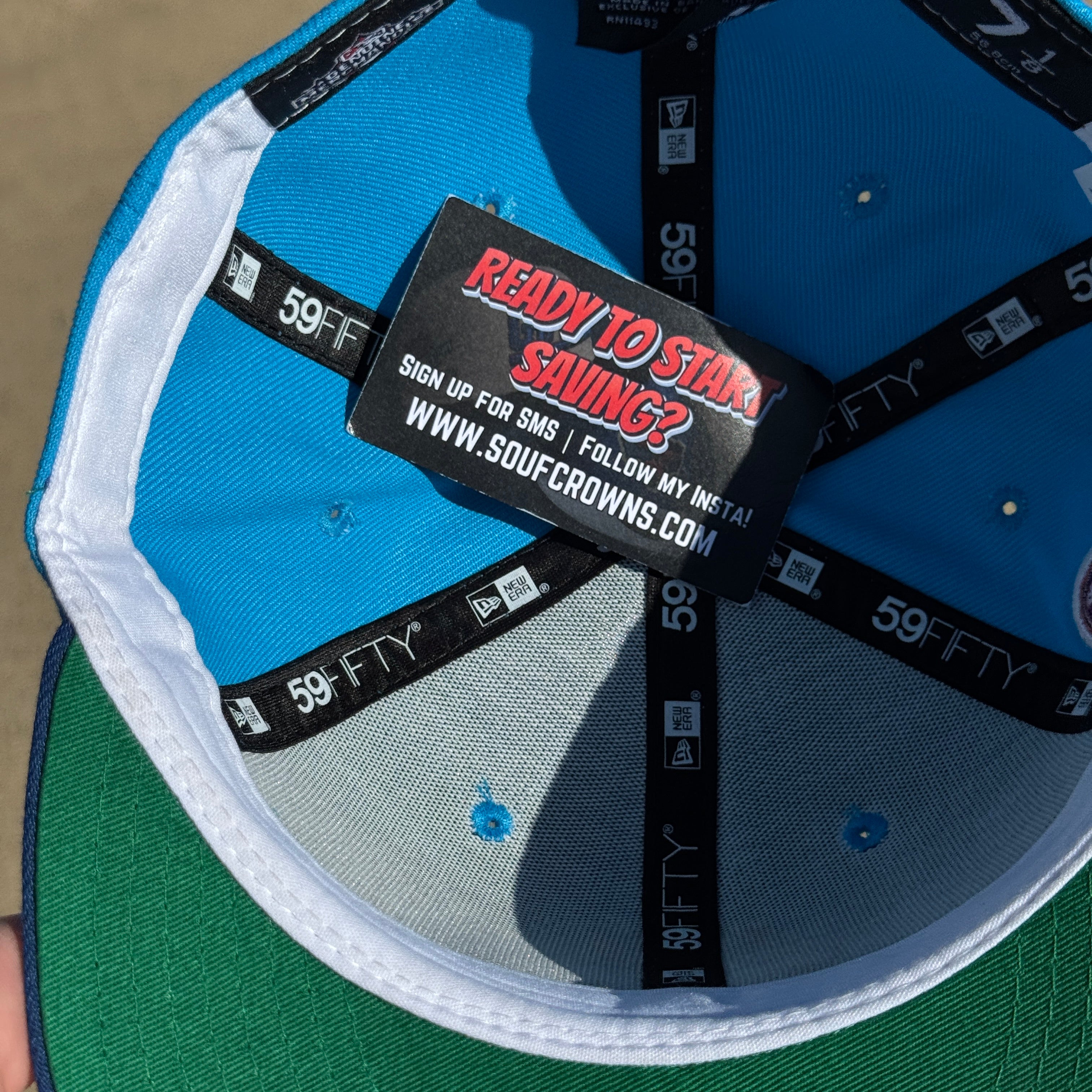 USED 1/8 Blue Altoona Curve Minor League 59fifty New Era Fitted Hat Cap