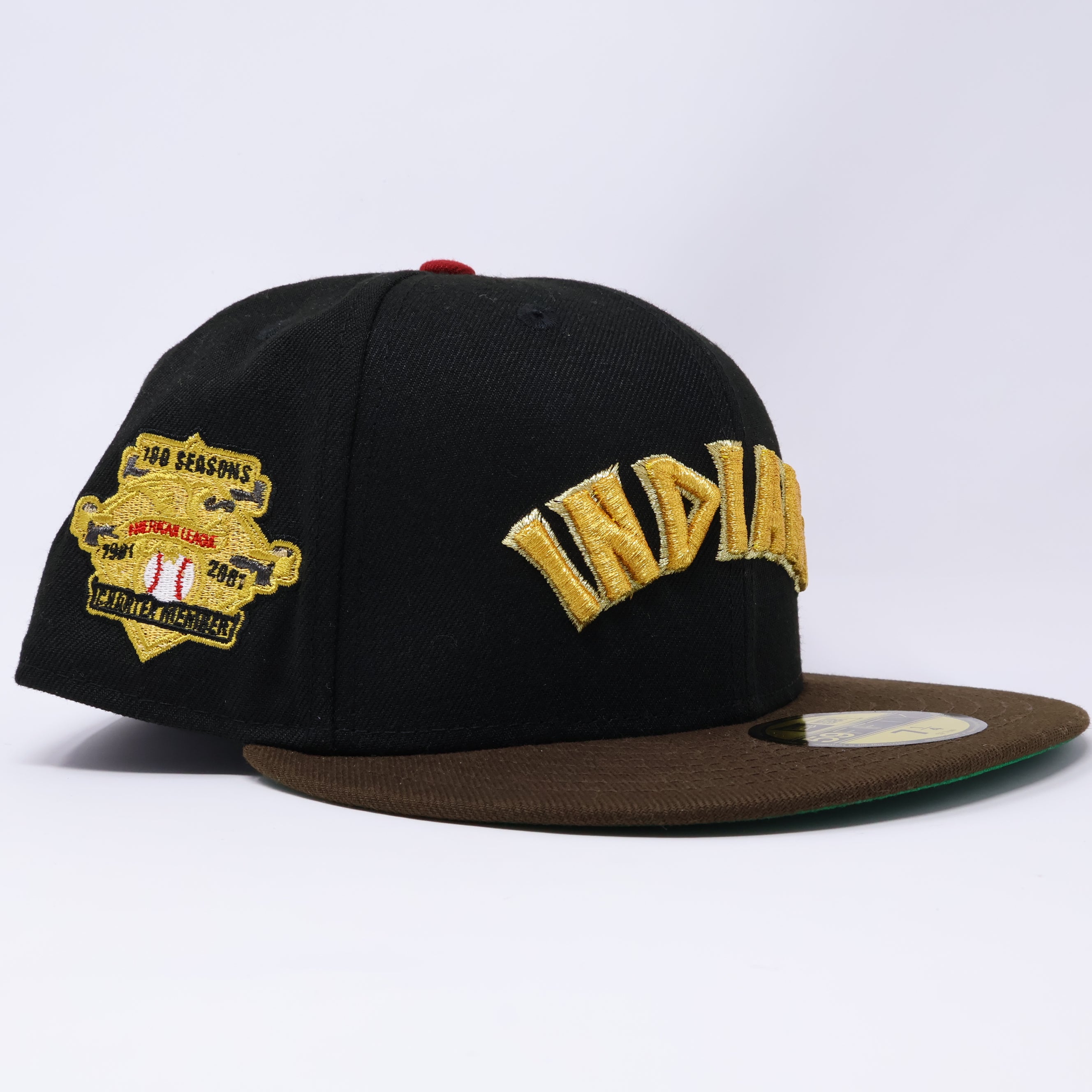 NWT 1/4 Black Cleveland Indians 150 Seasons 59fifty New Era Fitted Hat Cap
