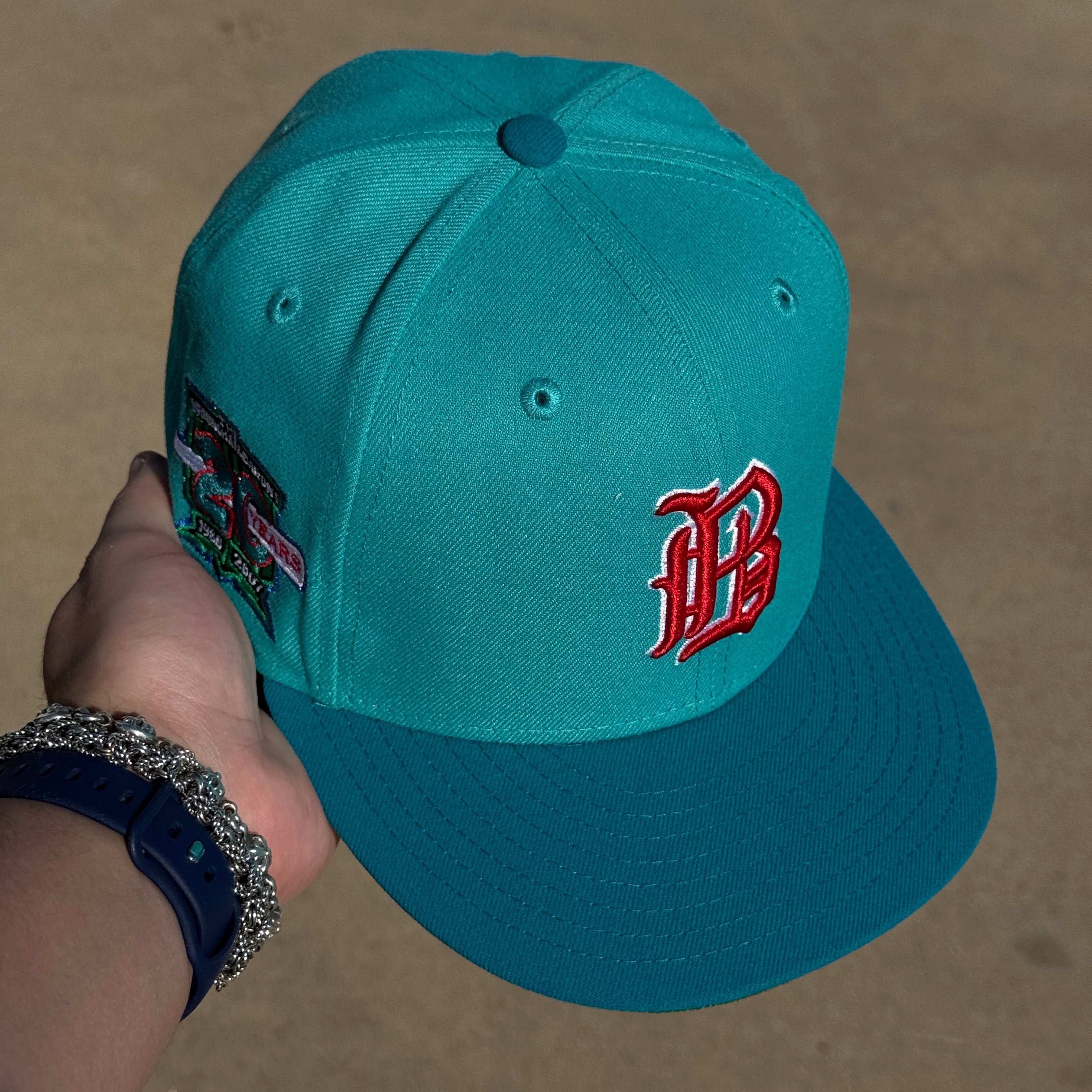 USED 1/8 Blue Brimingham Barons 20 Years 59fifty New Era Fitted Hat Cap