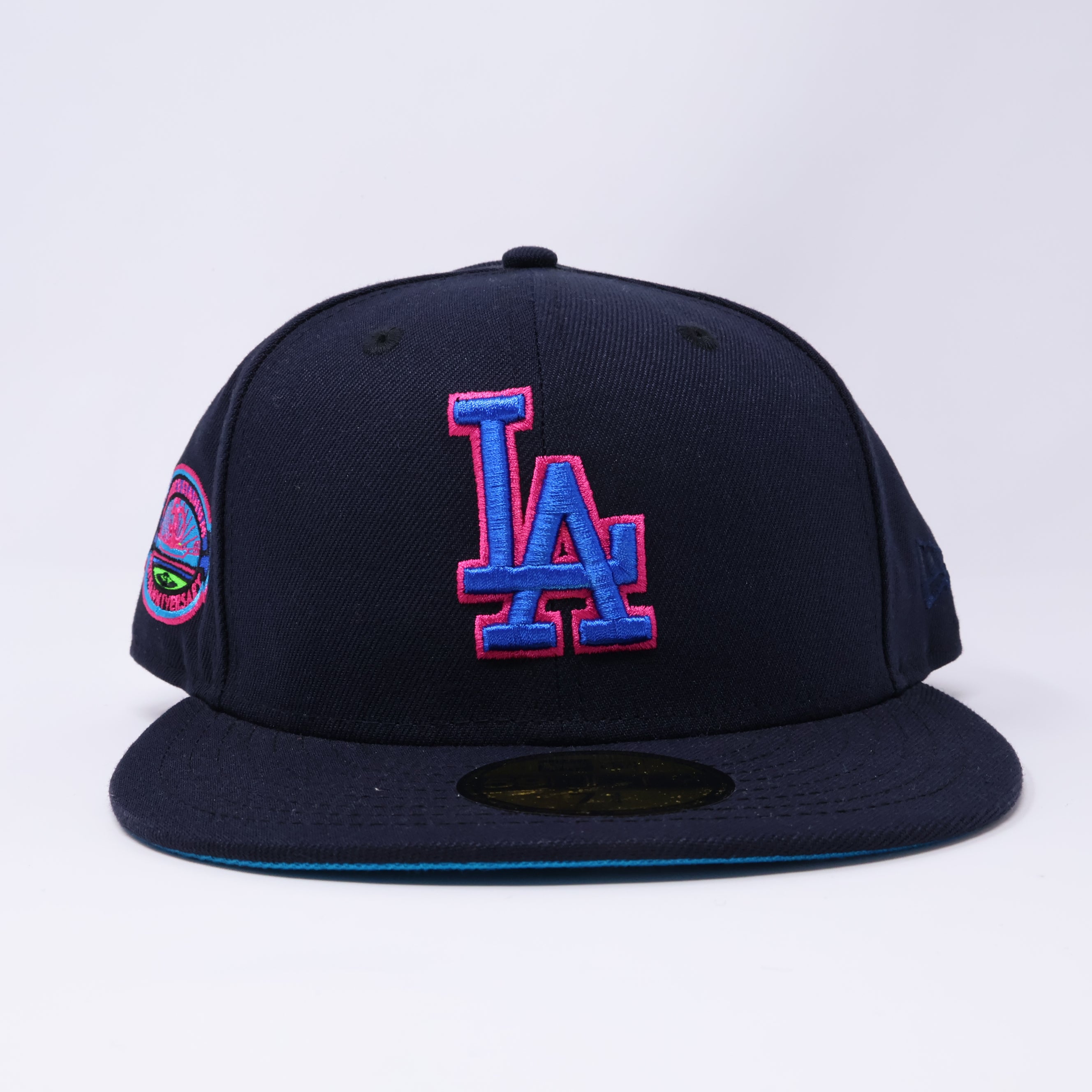 NWT Navy Los Angeles Dodgers 50th Anniversary 59fifty New Era Fitted Hat Cap