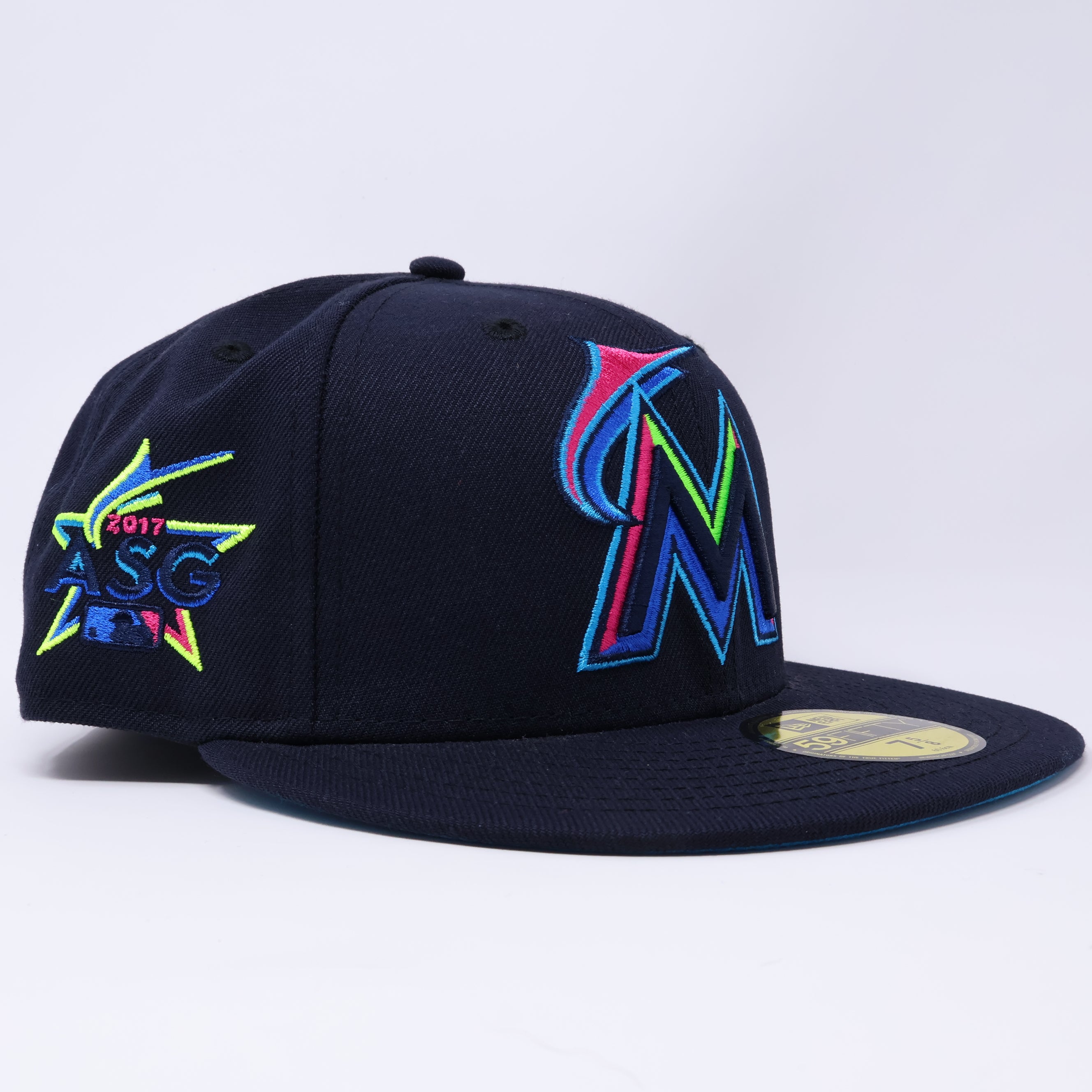 NWT Navy Florida Marlins 2017 ASG 59fifty New Era Fitted Hat Cap