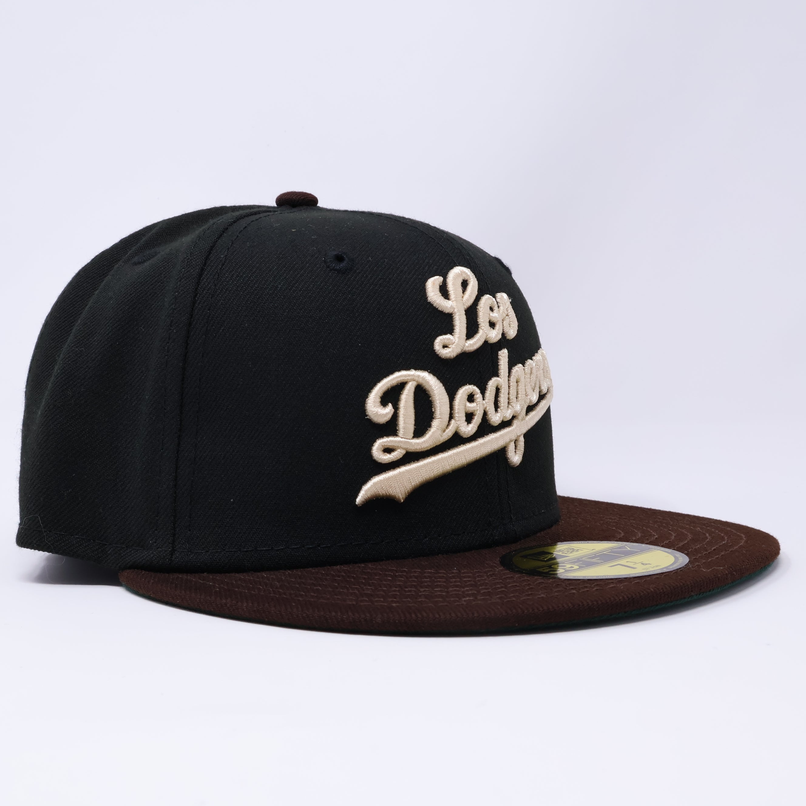 NWT 1/4 Black Los Angeles Dodgers Simple Clean Dope 59fifty New Era Fitted Hat Cap