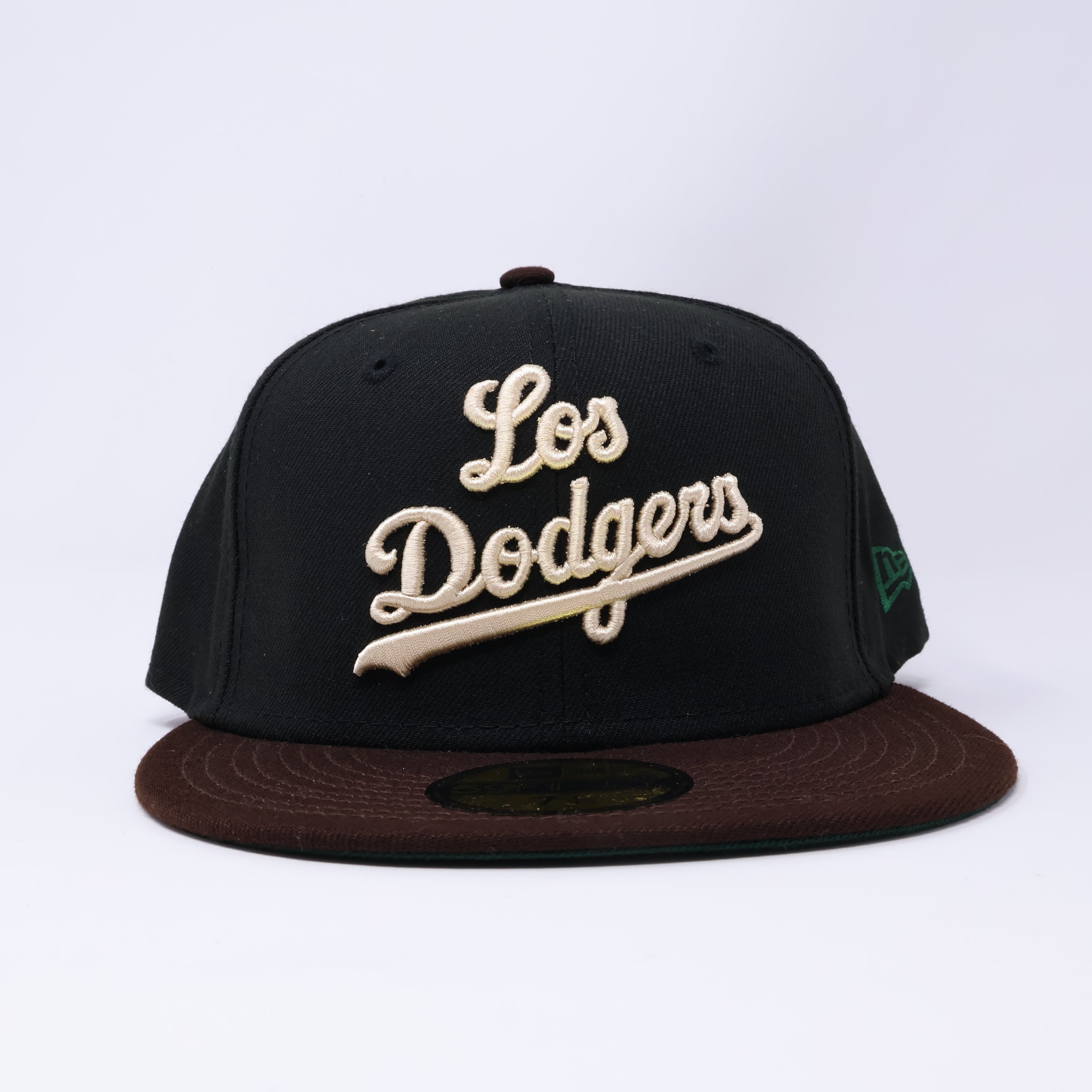 NWT 1/4 Black Los Angeles Dodgers Simple Clean Dope 59fifty New Era Fitted Hat Cap